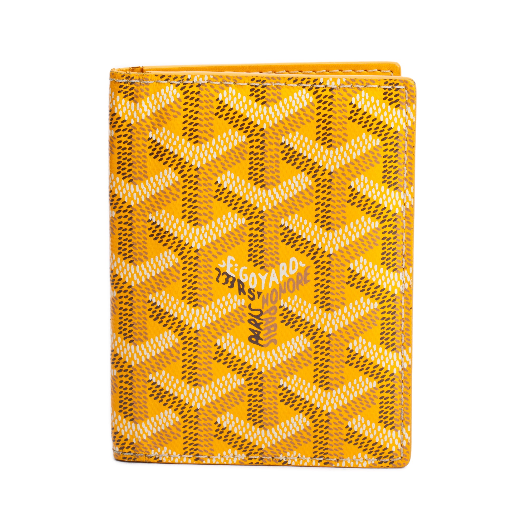 Goyard Yellown Goyardine Saint Marc Card Holder