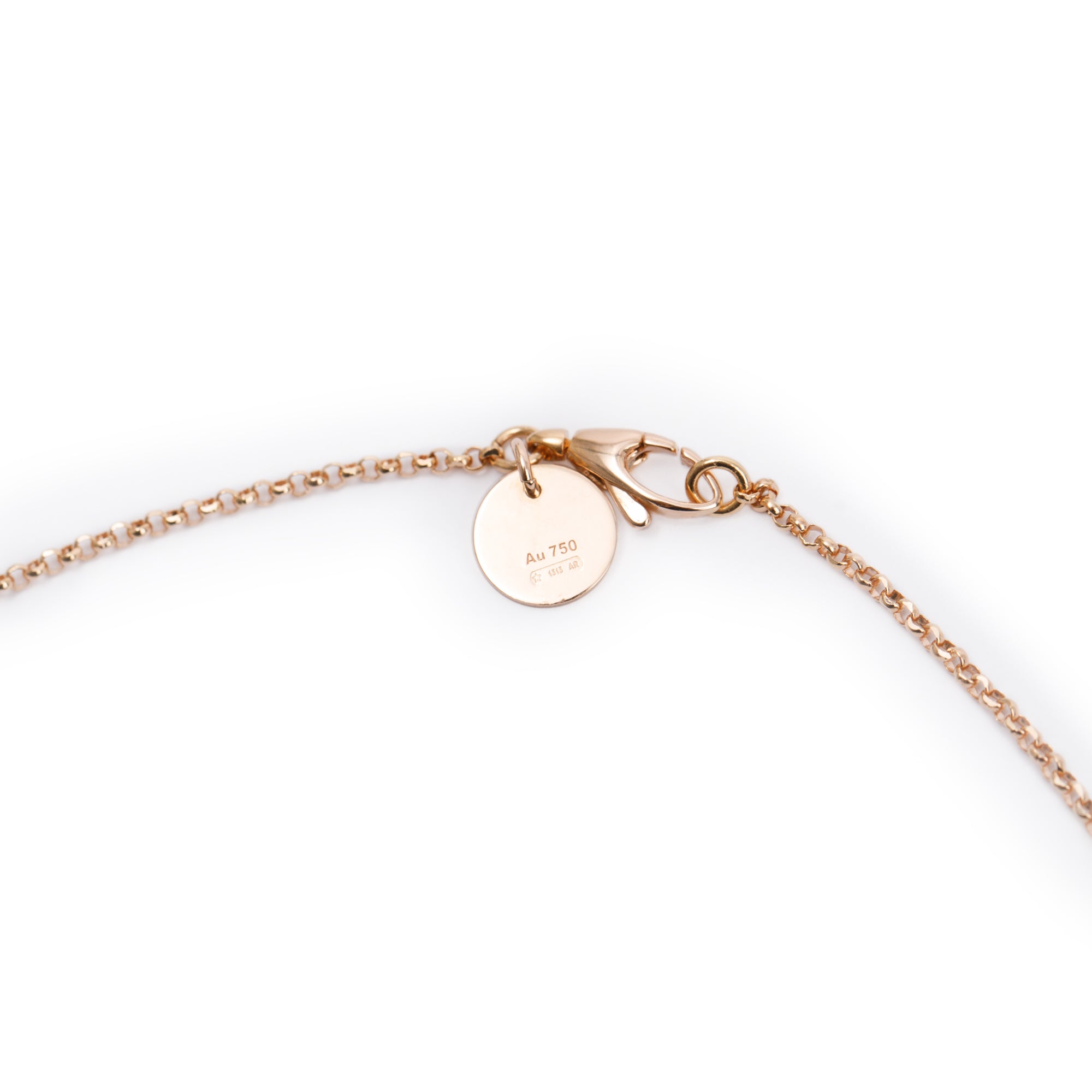 Gucci 18k Rose Gold Diamantissima Oval Pendant Necklace w/ Box