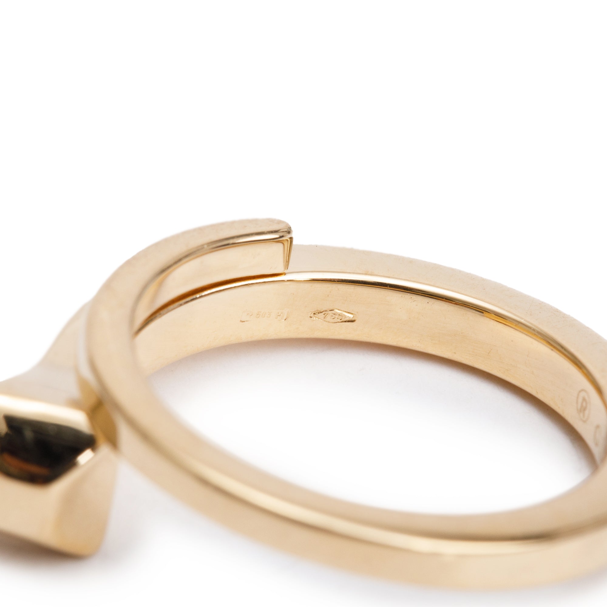 Gucci 18k Yellow Gold Chiodo Nail Ring, Size 13 6.5