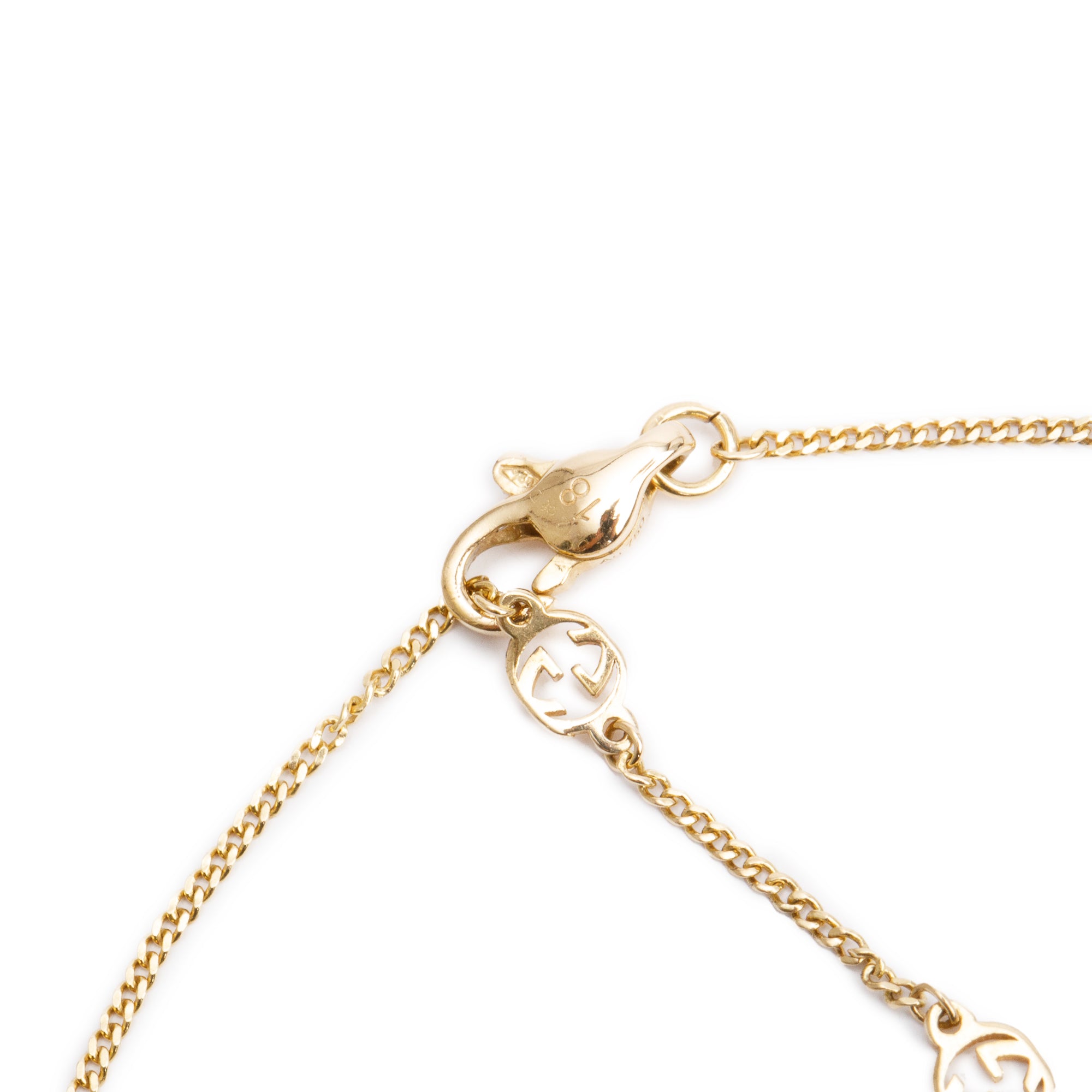 Gucci 18k Yellow Gold Diamond Interlocking G Star Station Bracelet