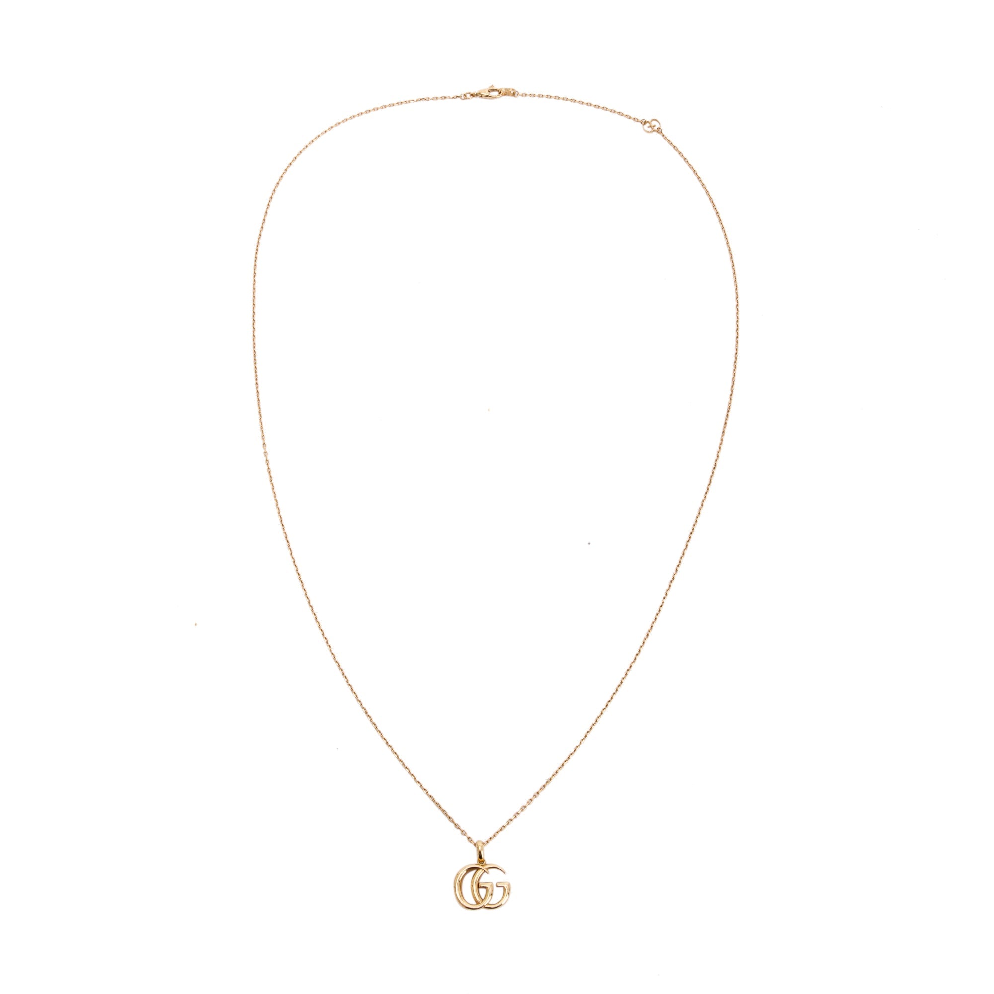 Gucci 18k Yellow Gold GG Running Necklace w/ Box