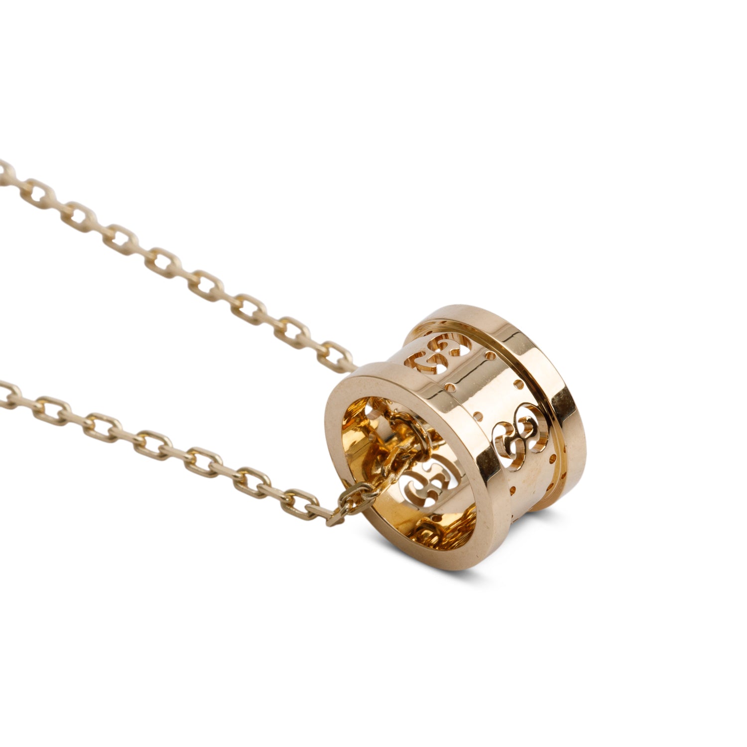 Gucci 18k Yellow Gold Icon Pendant Necklace w/ Box