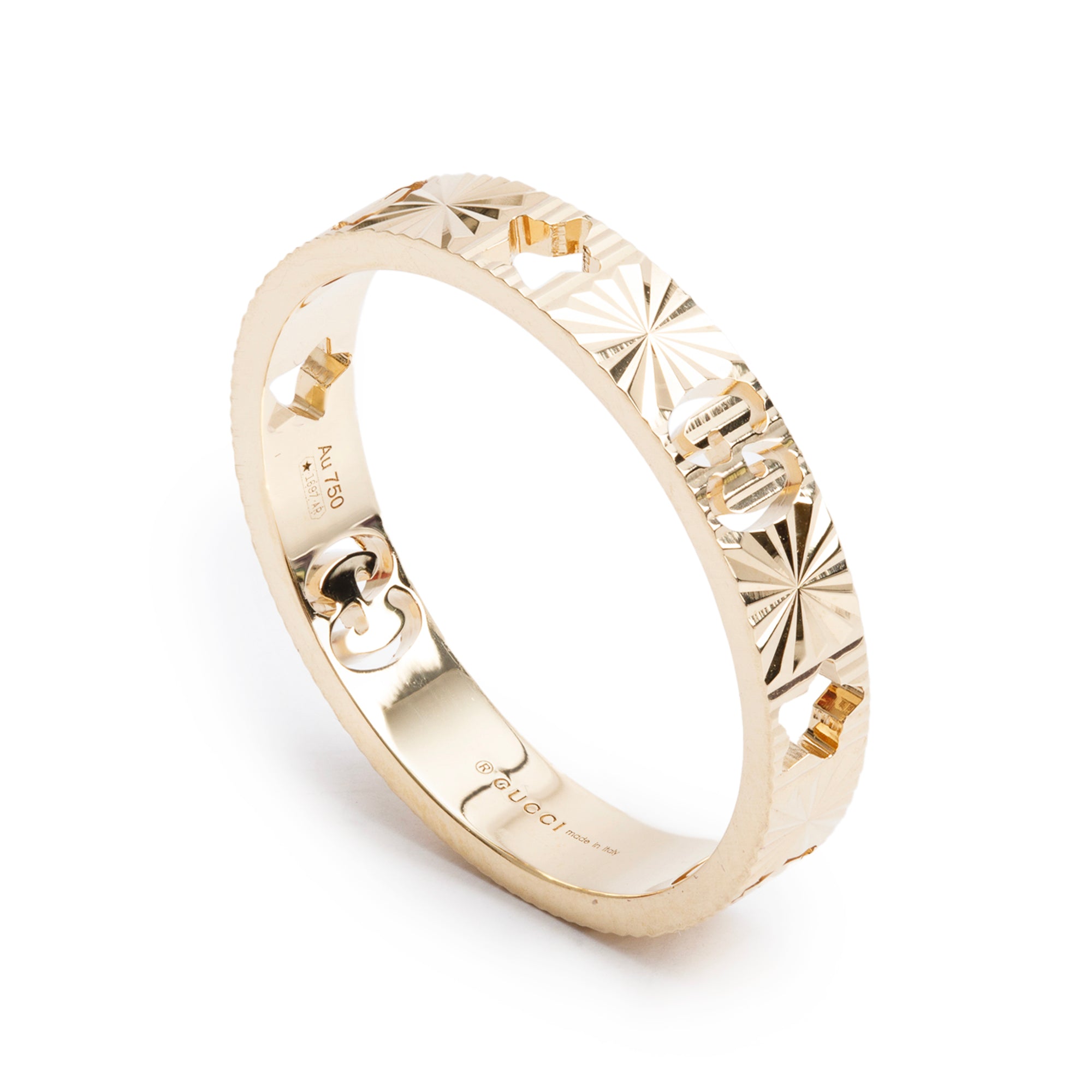 Gucci 18k Yellow Gold Icon Star Ring, Size 23 10.25 w/ Box