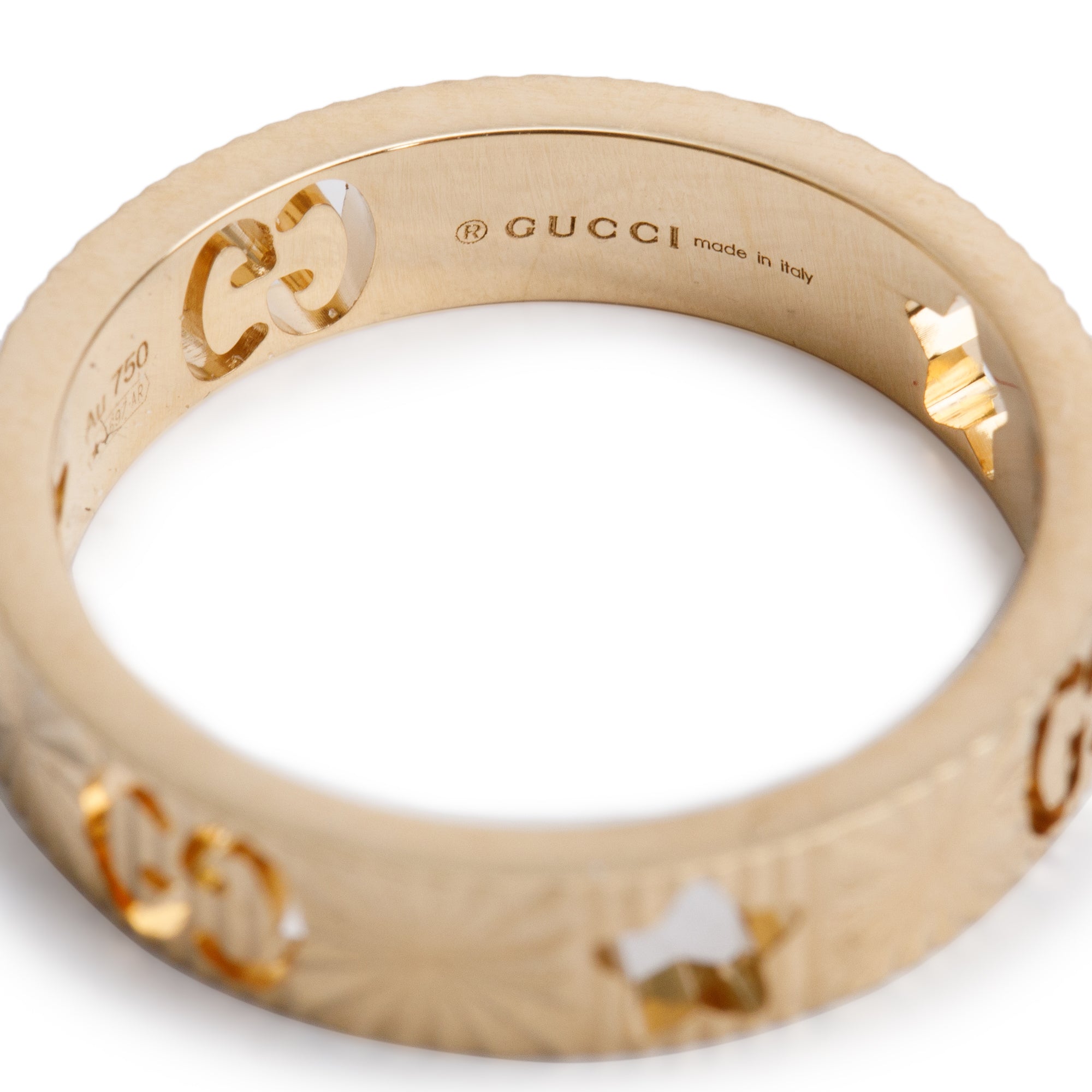 Gucci 18k Yellow Gold Icon Star Ring, Size 4.75