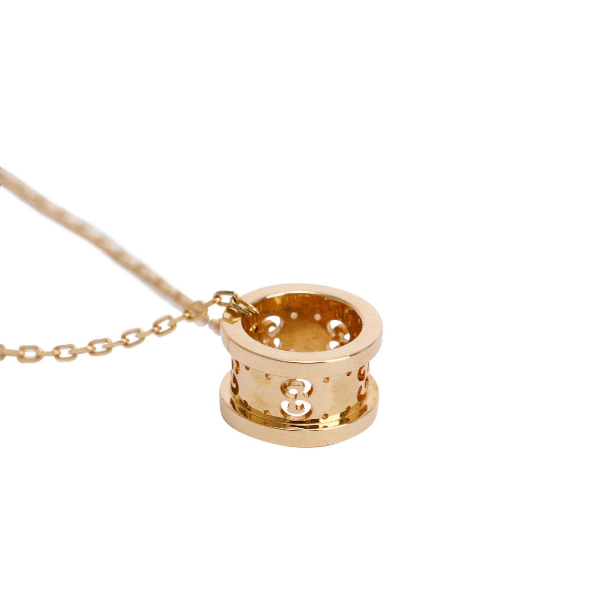 Gucci 18k Yellow Gold Icon Twirl Pendant Necklace