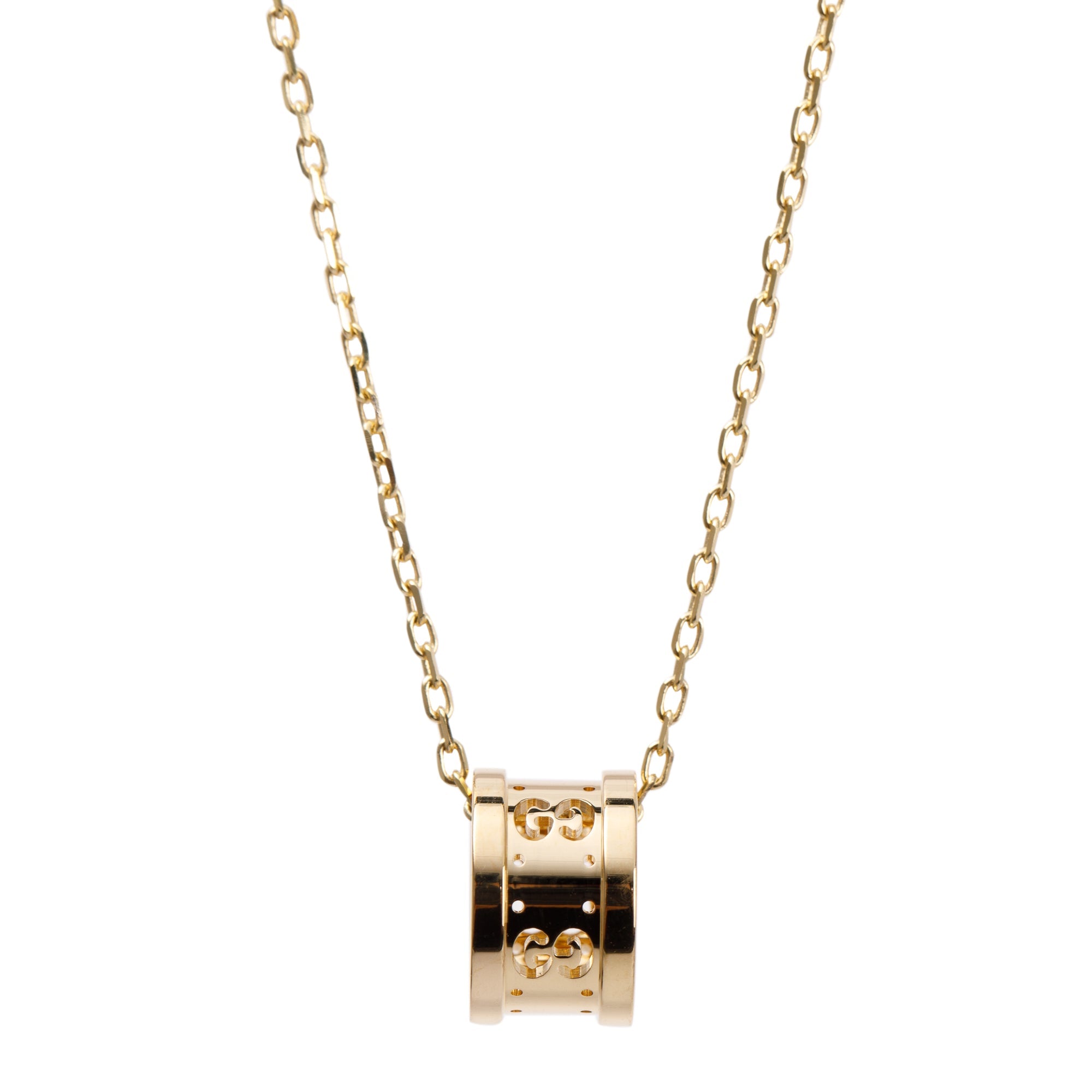 Gucci 18k Yellow Gold Icon Twirl Pendant Necklace