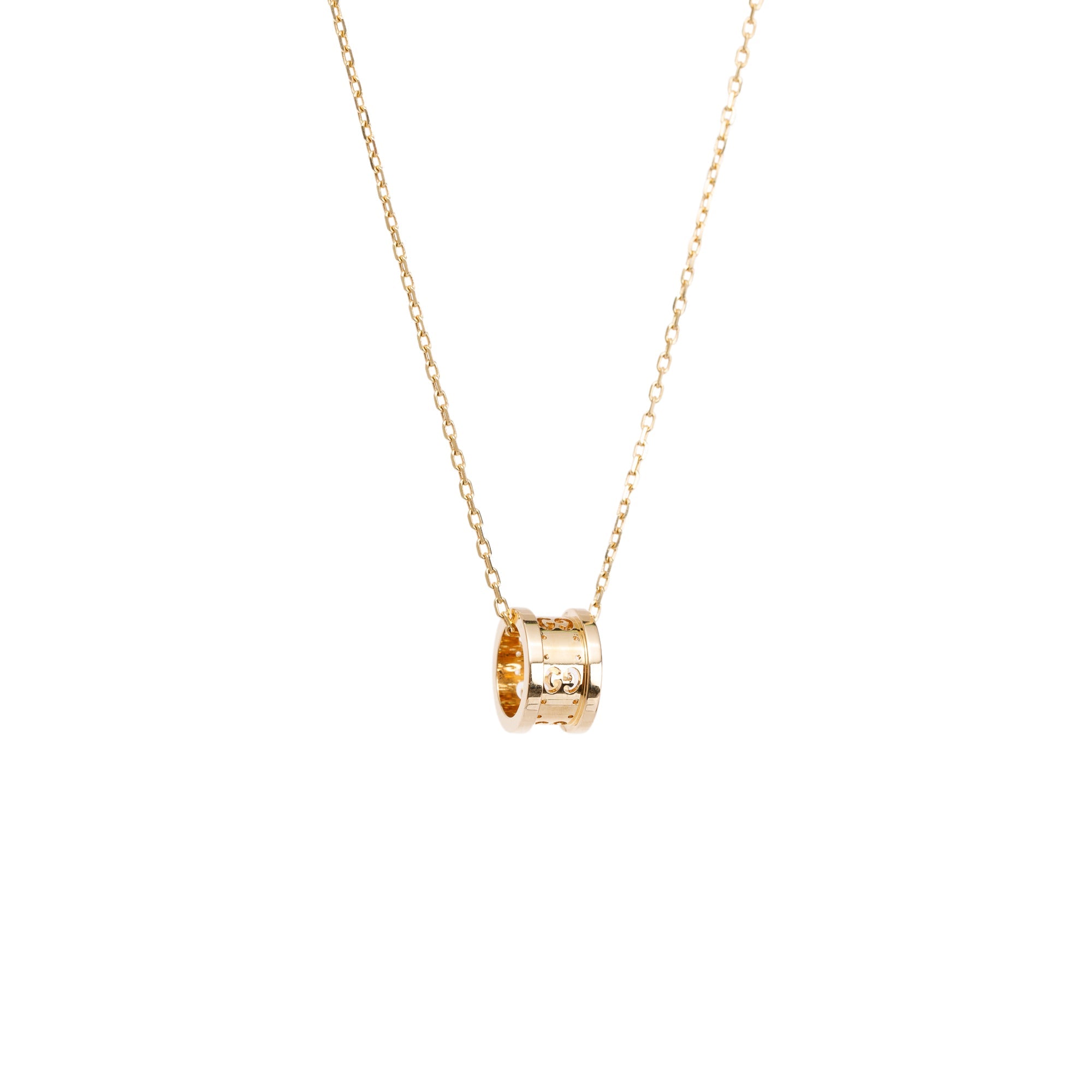 Gucci 18k Yellow Gold Icon Twirl Pendant Necklace