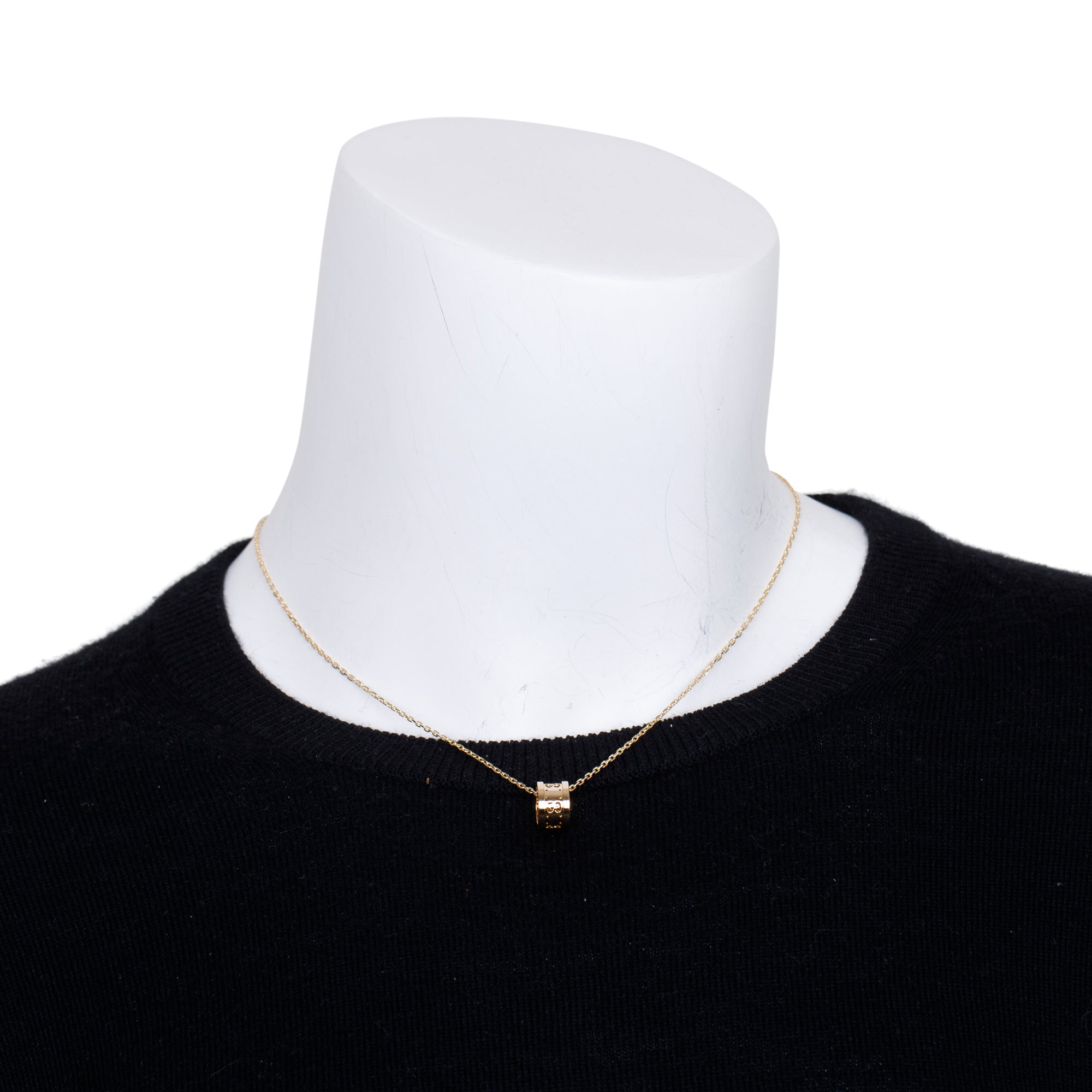 Gucci 18k Yellow Gold Icon Twirl Pendant Necklace