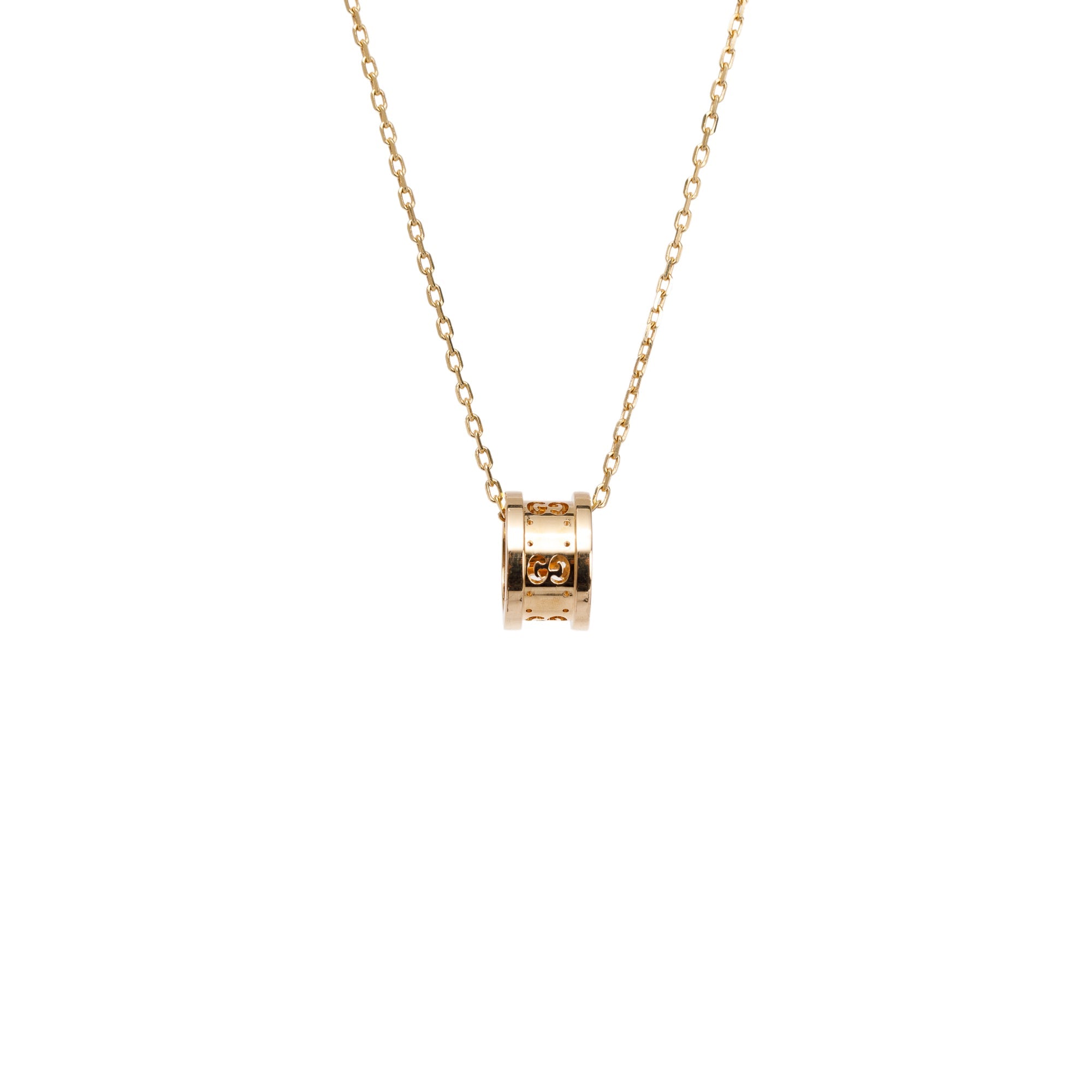 Gucci 18k Yellow Gold Icon Twirl Pendant Necklace