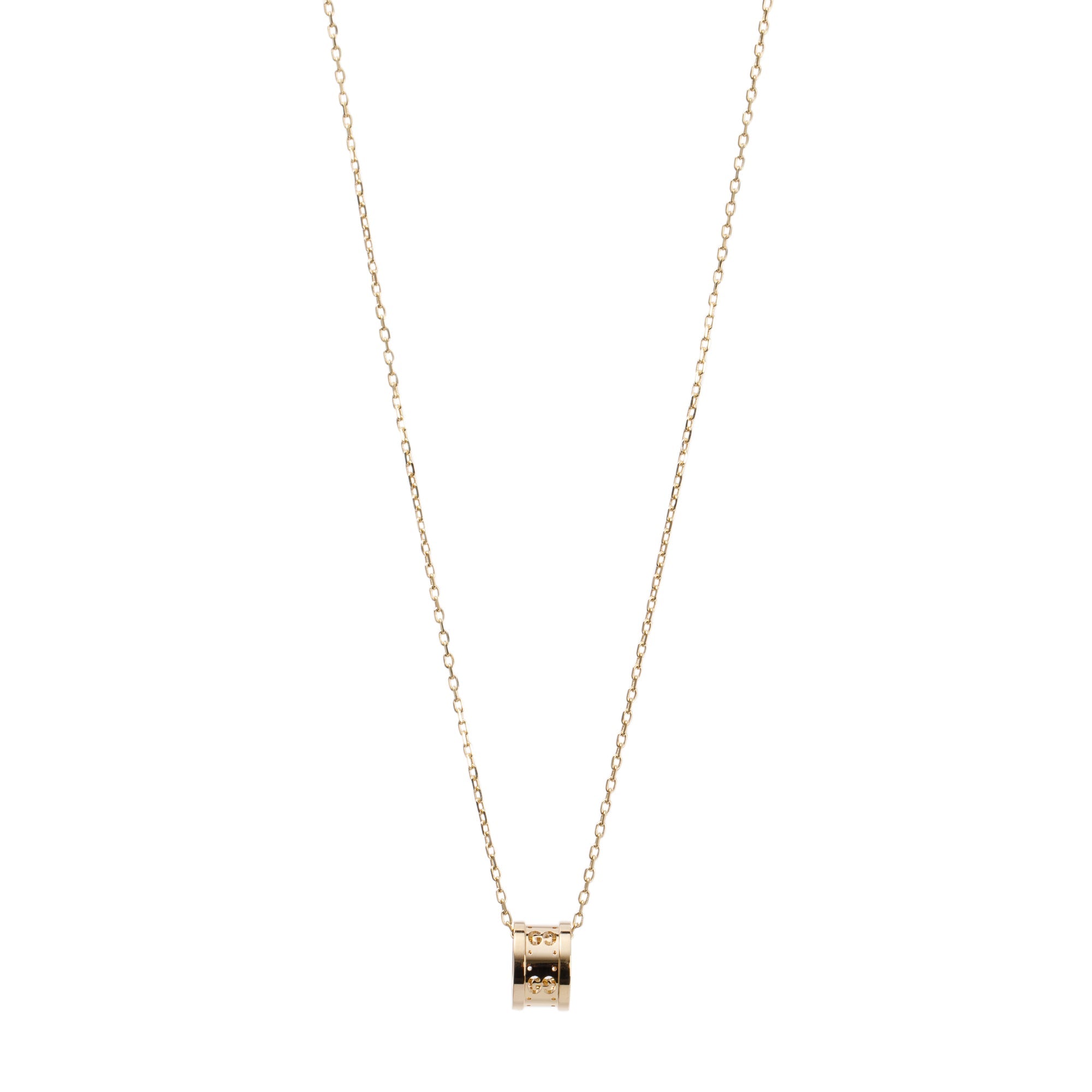 Gucci 18k Yellow Gold Icon Twirl Pendant Necklace