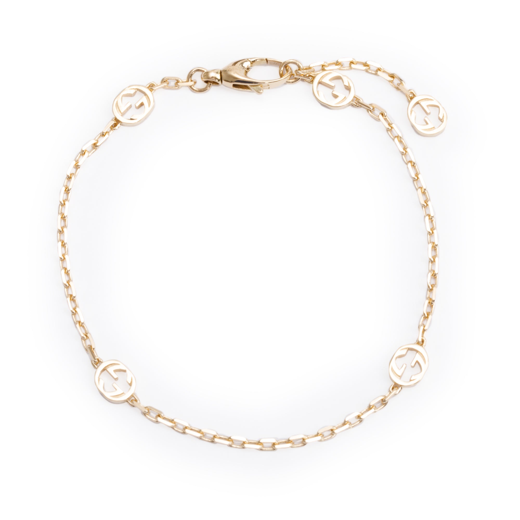 Gucci 18k Yellow Gold Interlocking G Bracelet w/ Box