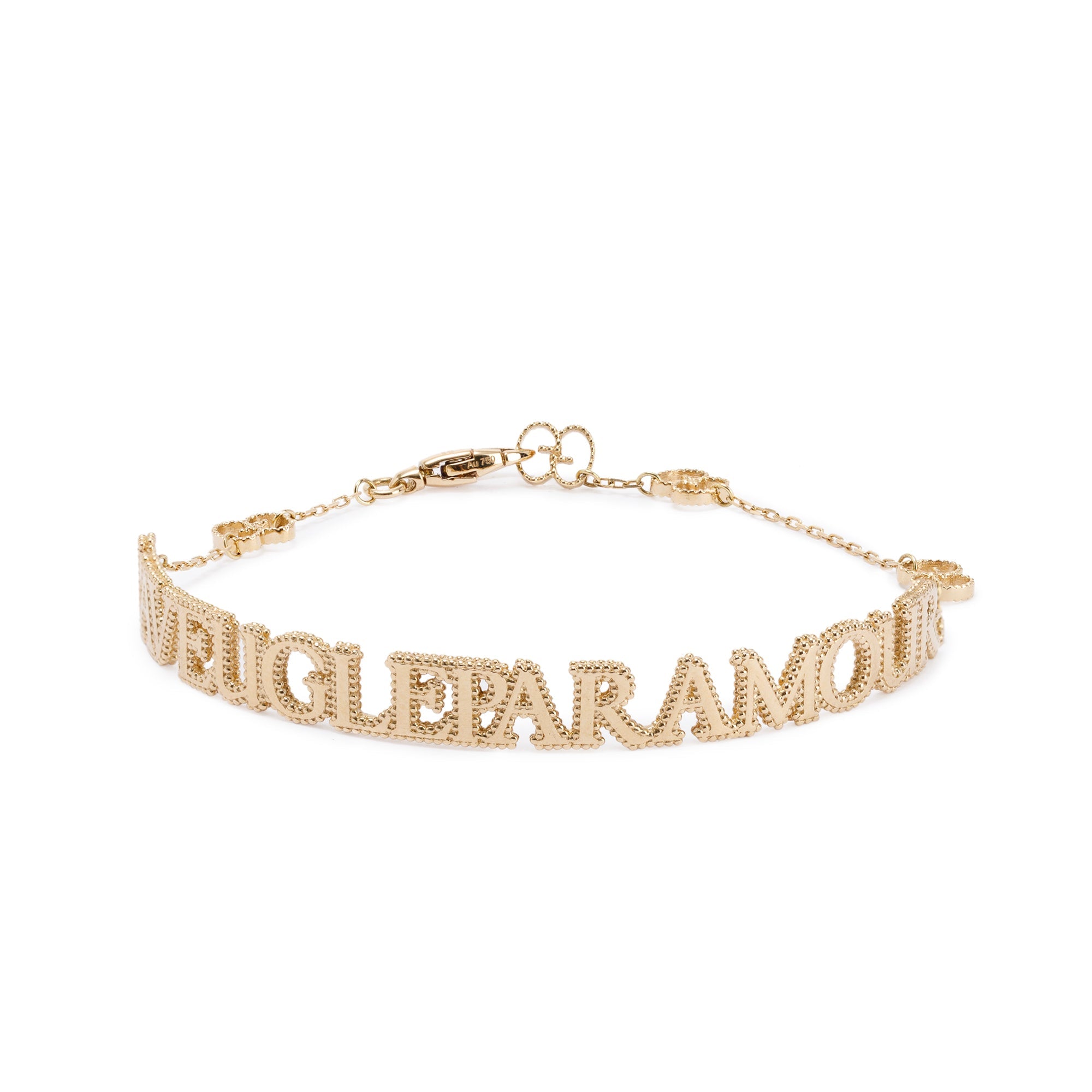 Gucci 18k Yellow Gold L'Aveugle Par Amour Bracelet