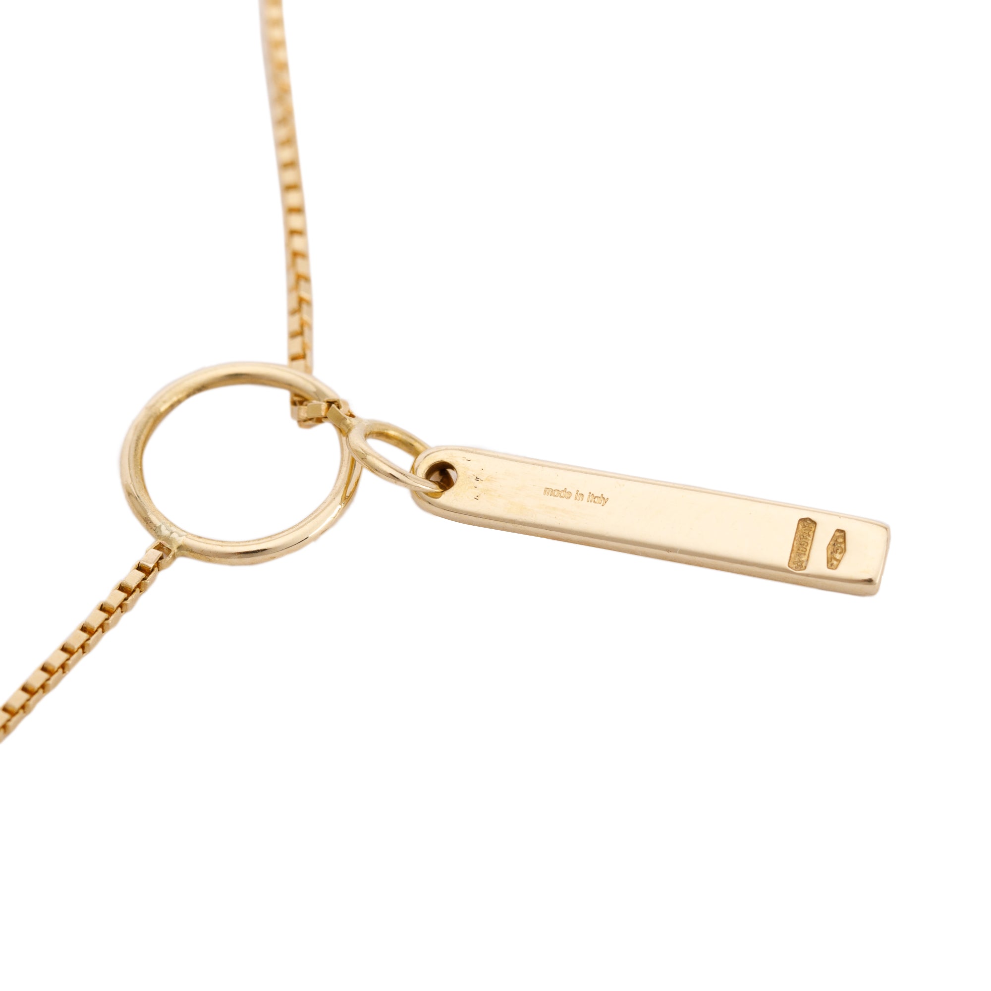 Gucci 18k Yellow Gold Logo Lariat Necklace