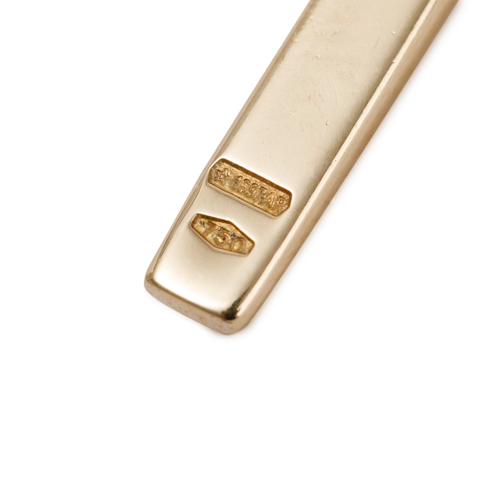 Gucci 18k Yellow Gold Logo Lariat Necklace