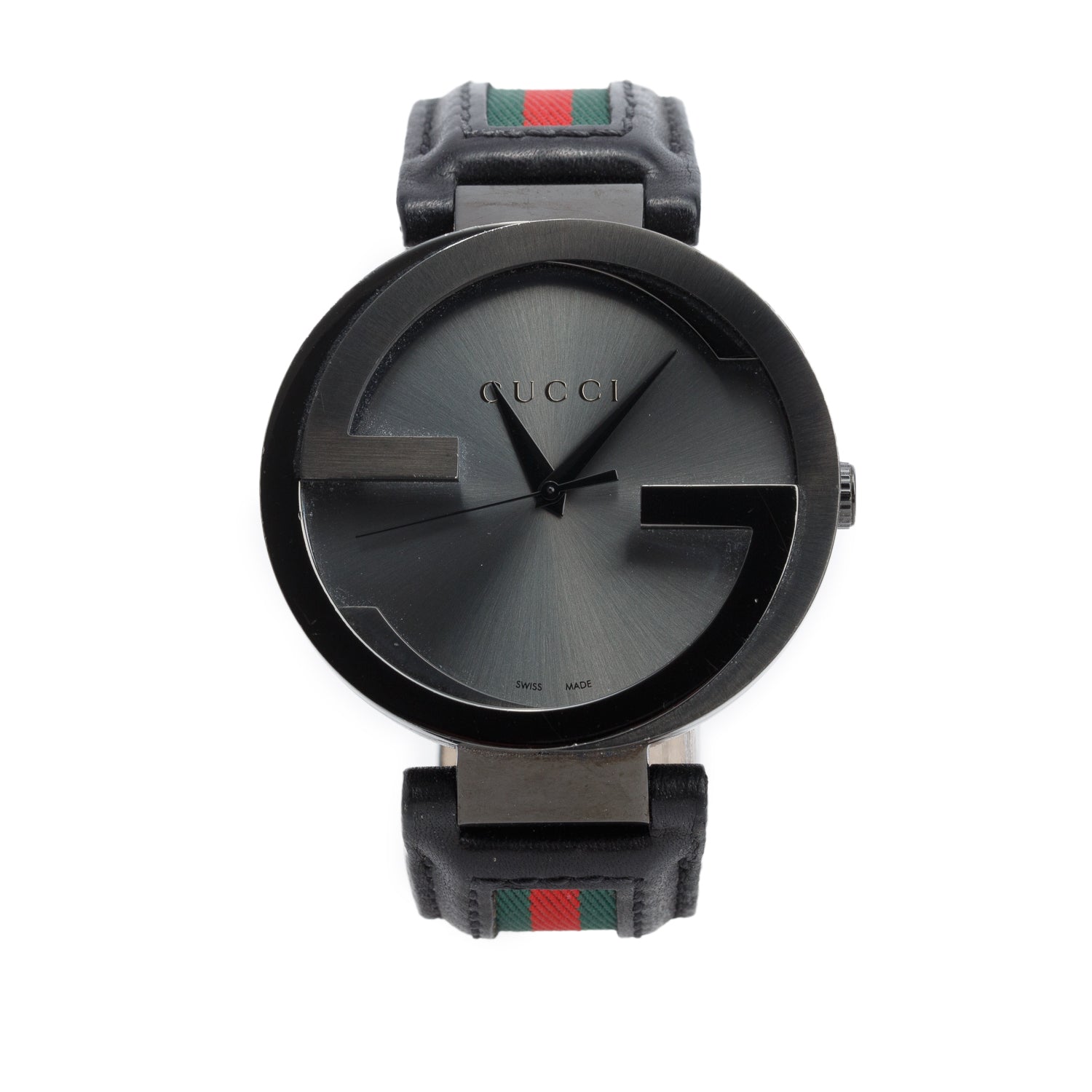 Gucci Black PVD Stainless Steel Interlocking G 42 MM Quartz Watch