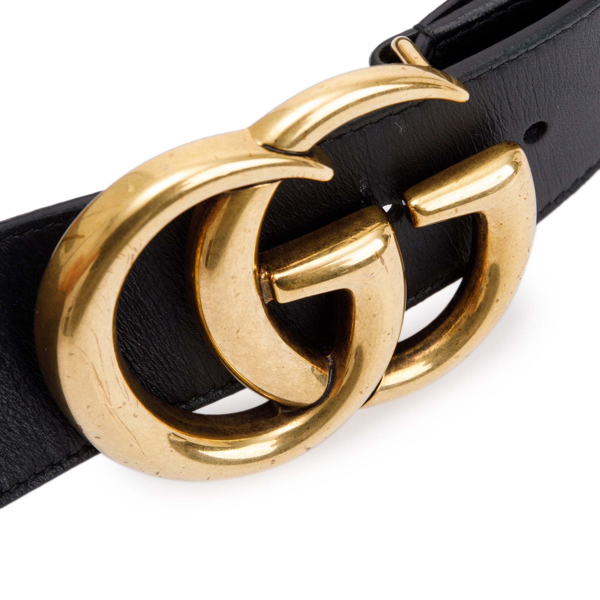 Gucci 2015 Re-Edition Black Wide Leather Belt 75 30 w/ Box