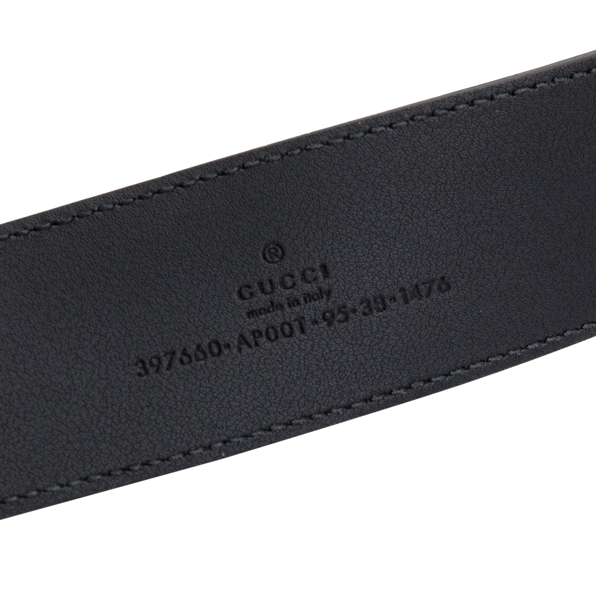 Gucci 2015 Re-Edition Black Wide Leather Belt 95 38