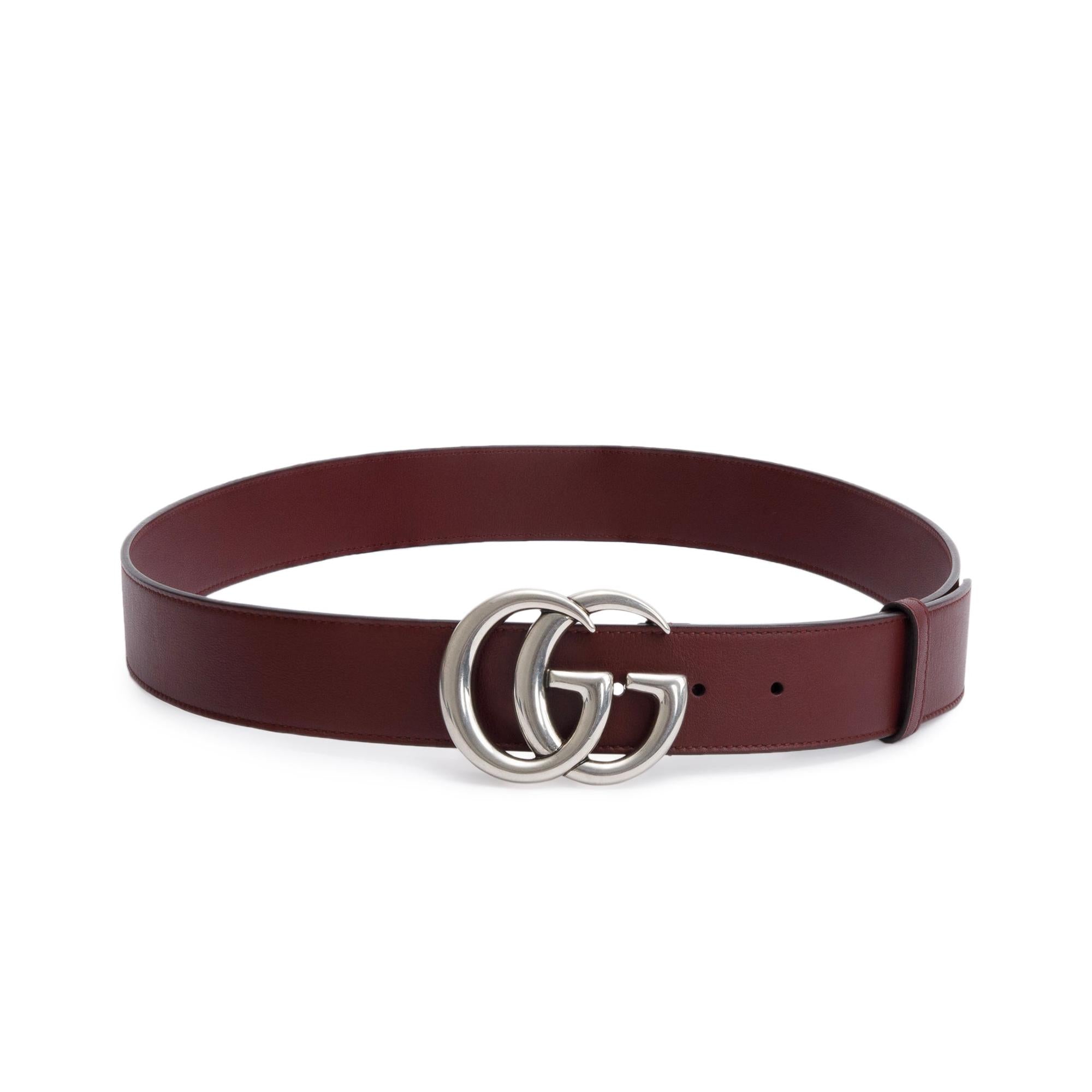 Gucci 2015 Re-Edition Burgundy Wide Leather Belt 100 40
