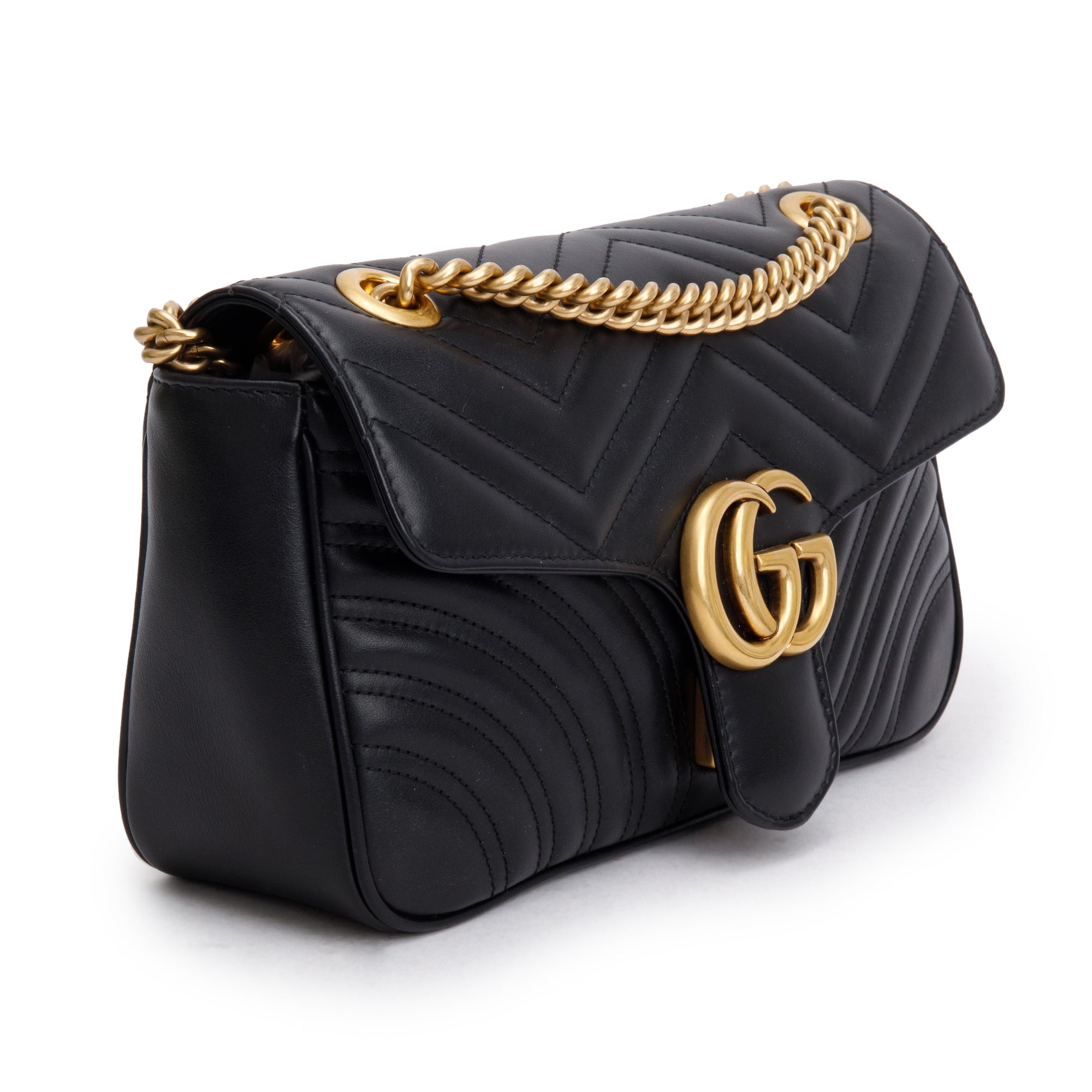 Gucci 2021 Black GG Marmont Matelasse Small Shoulder Bag w/ Box & Receipt