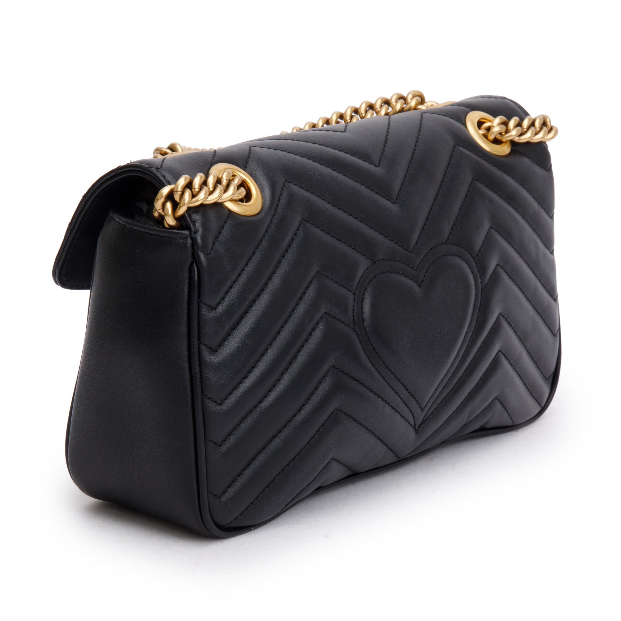 Gucci 2021 Black GG Marmont Matelasse Small Shoulder Bag w/ Box & Receipt