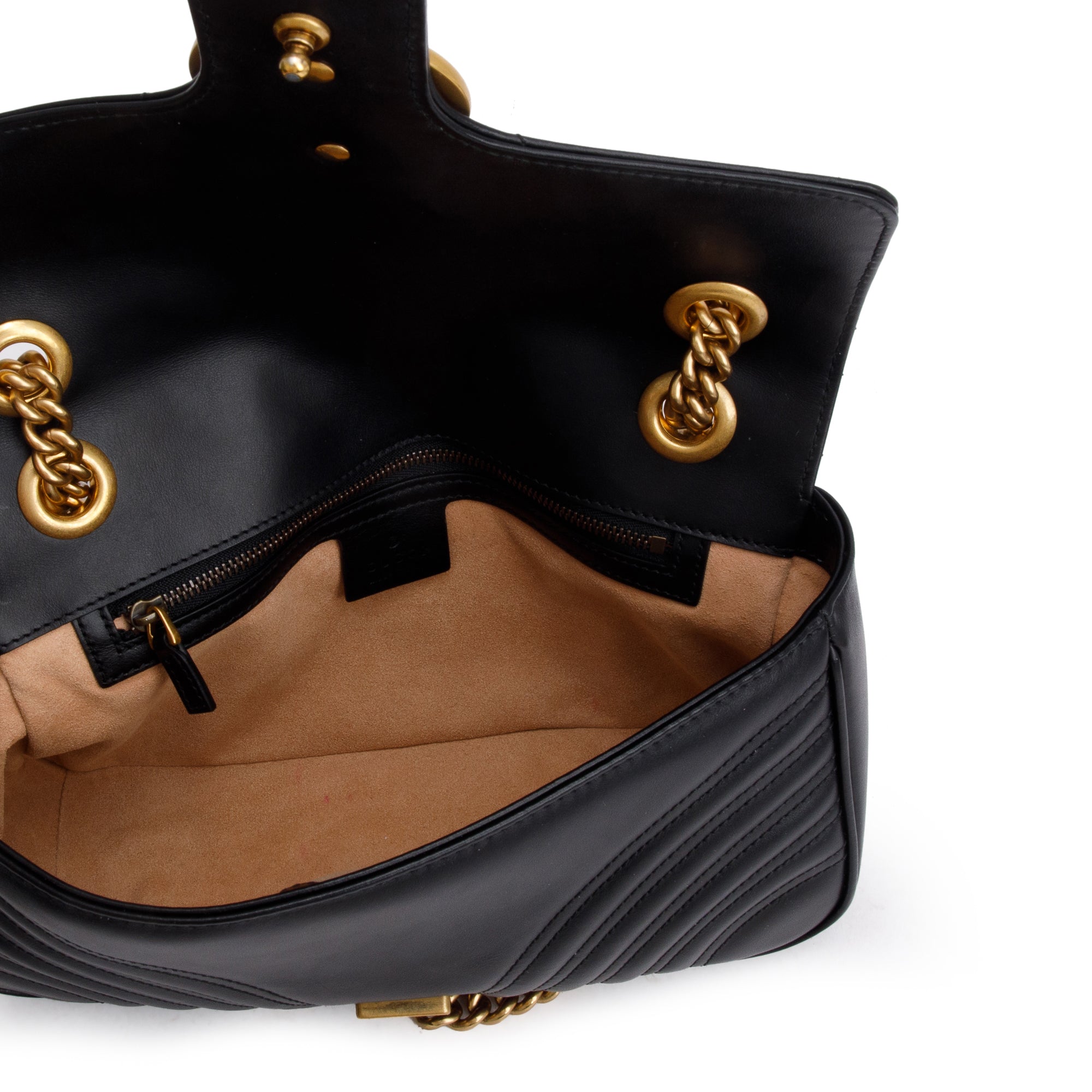 Gucci 2021 Black GG Marmont Matelasse Small Shoulder Bag w/ Box & Receipt