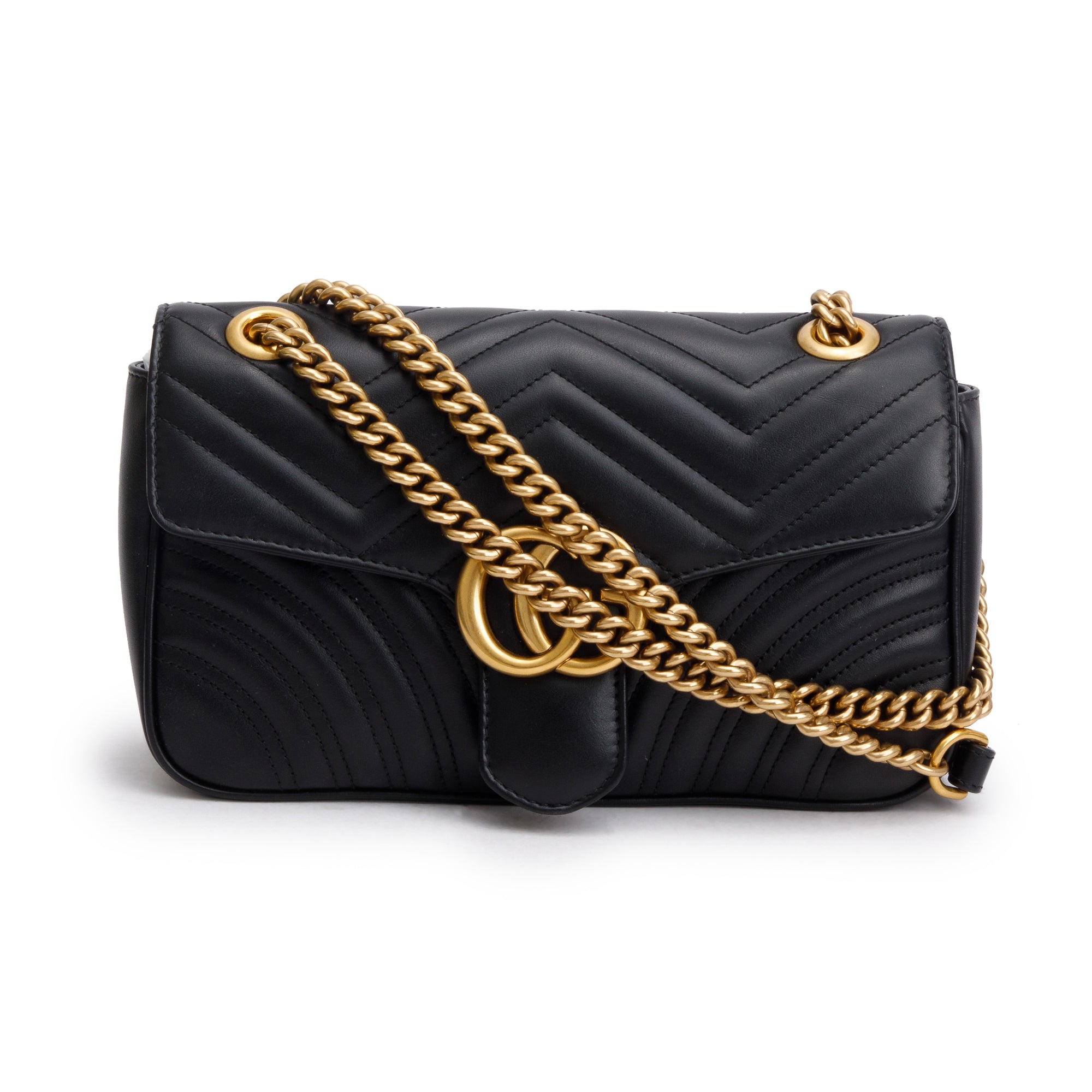 Gucci 2021 Black GG Marmont Matelasse Small Shoulder Bag w/ Box & Receipt