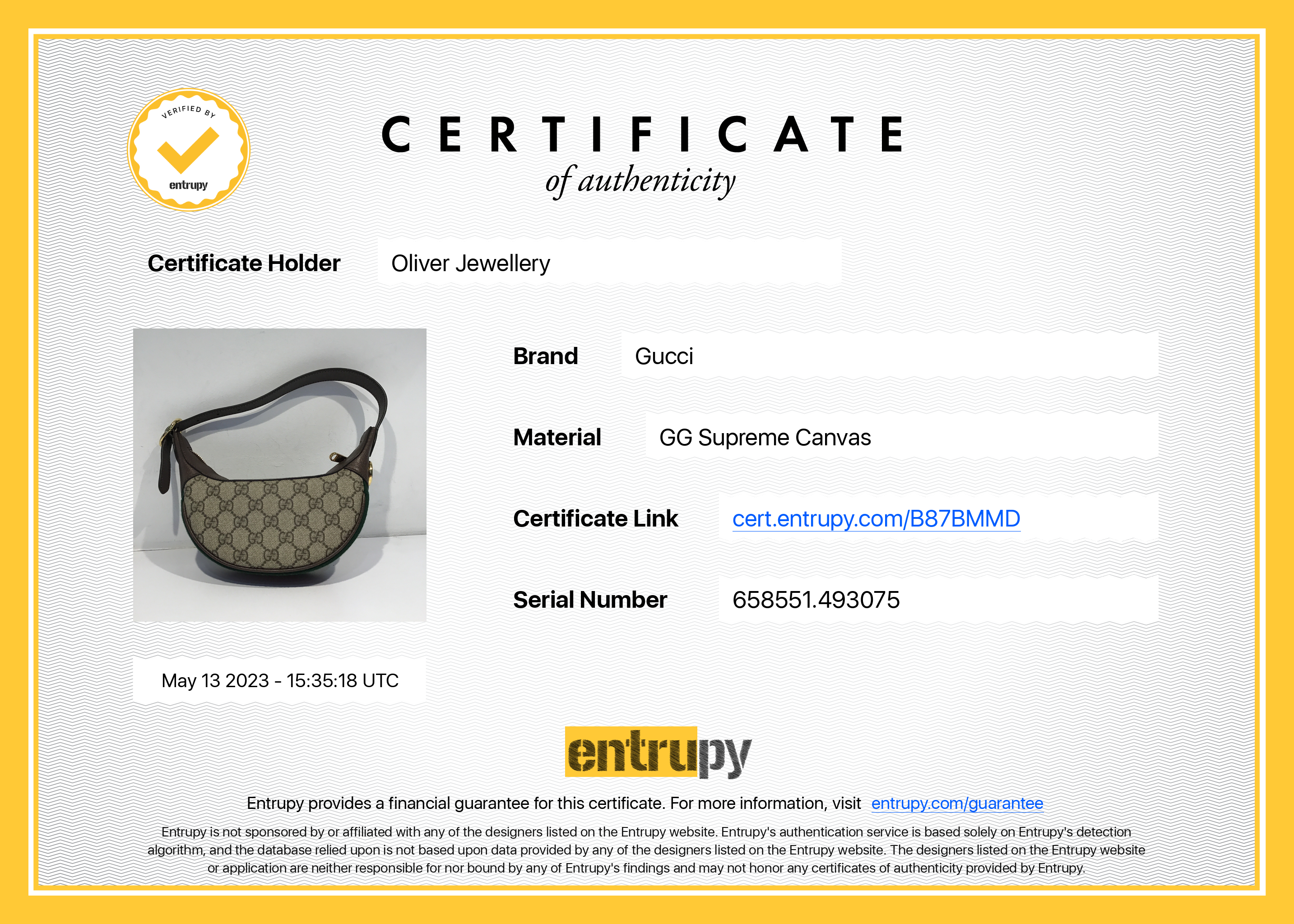 Gucci 2022 Ophidia GG Mini Bag w/ Box & Receipt