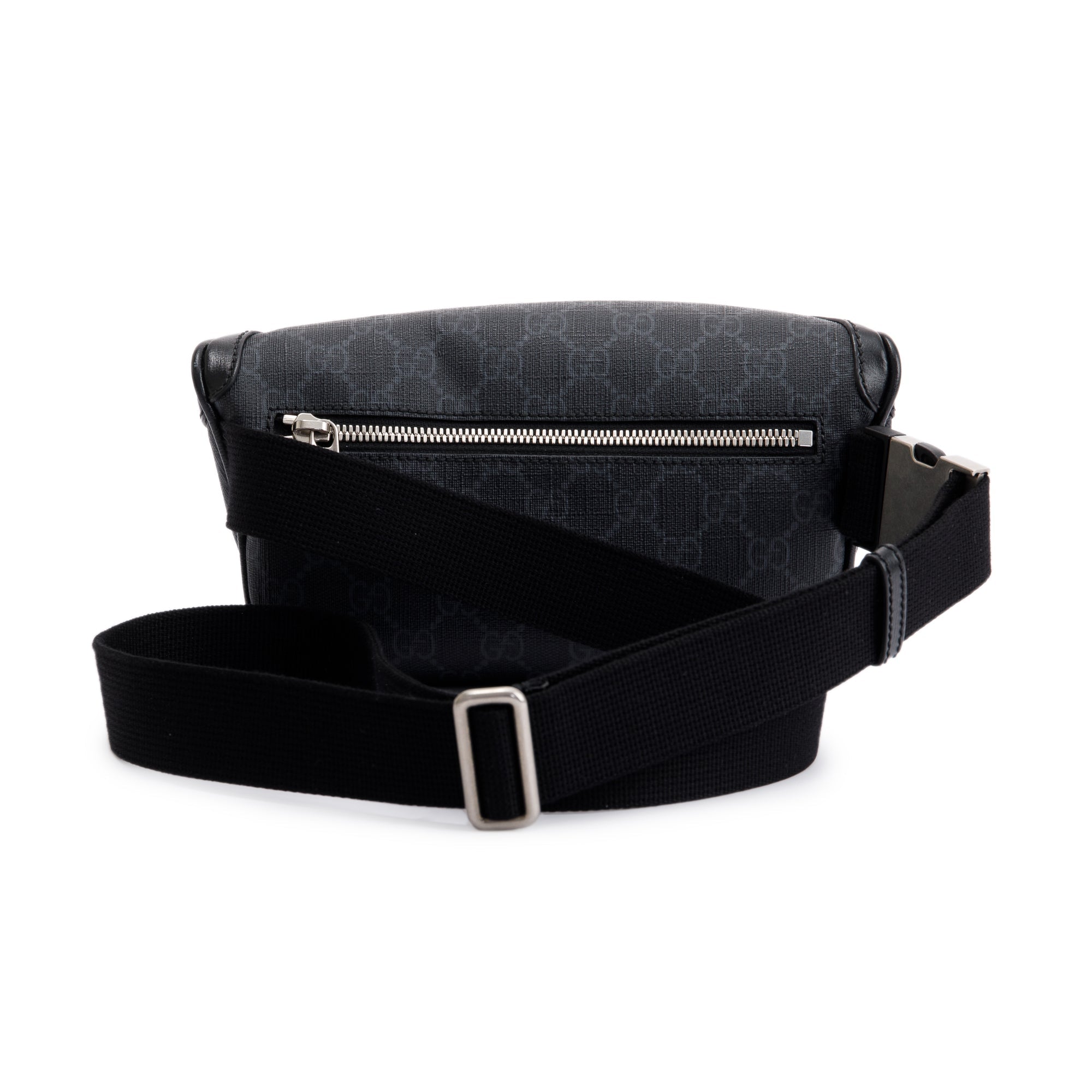 Gucci 2023 Black GG Supreme Interlocking G Belt Bag w/ Box & Receipt