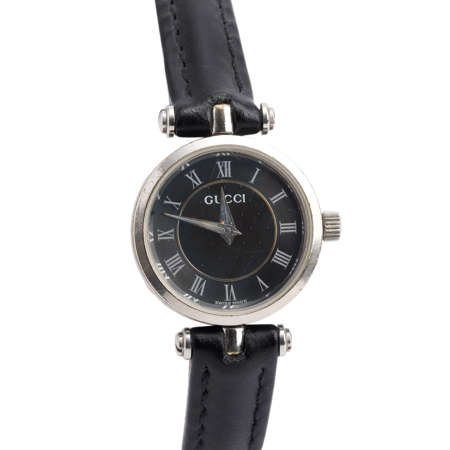 Gucci Stainless Steel Stack 22 MM Quartz Watch Black Dial