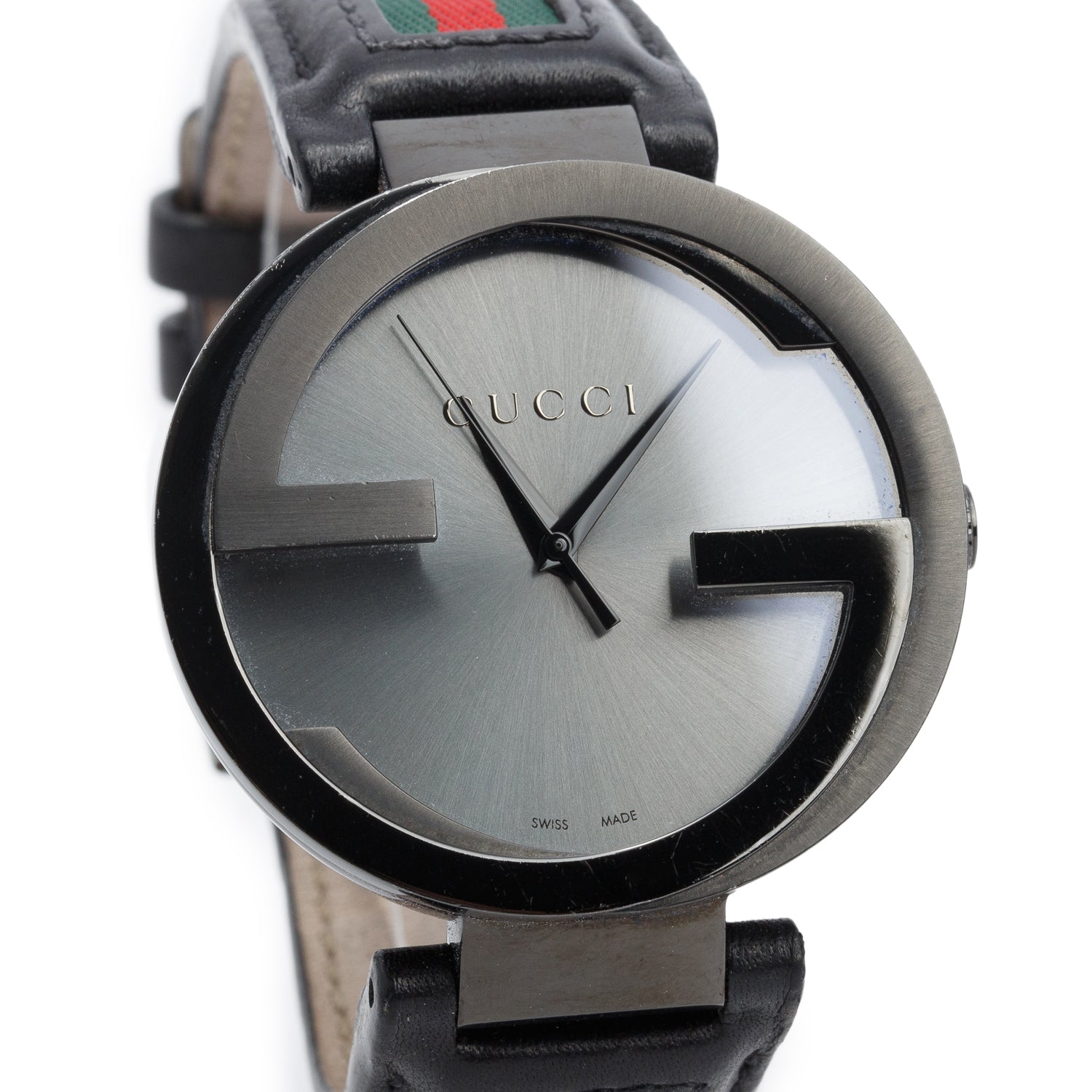 Gucci Black PVD Stainless Steel Interlocking G 42 MM Quartz Watch
