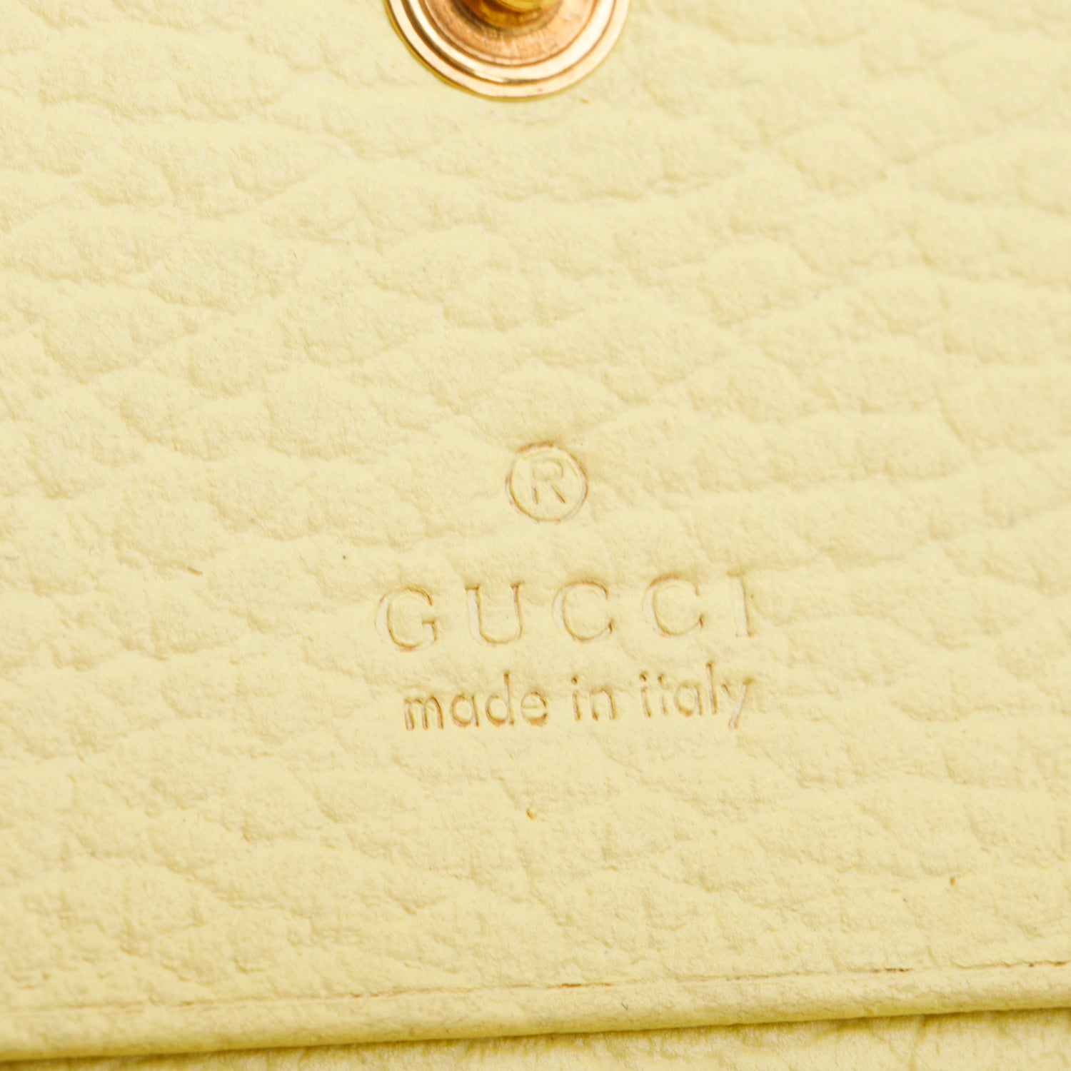 Gucci Purple/Yellow Pebbled Grained Calfskin GG Marmont Card Case