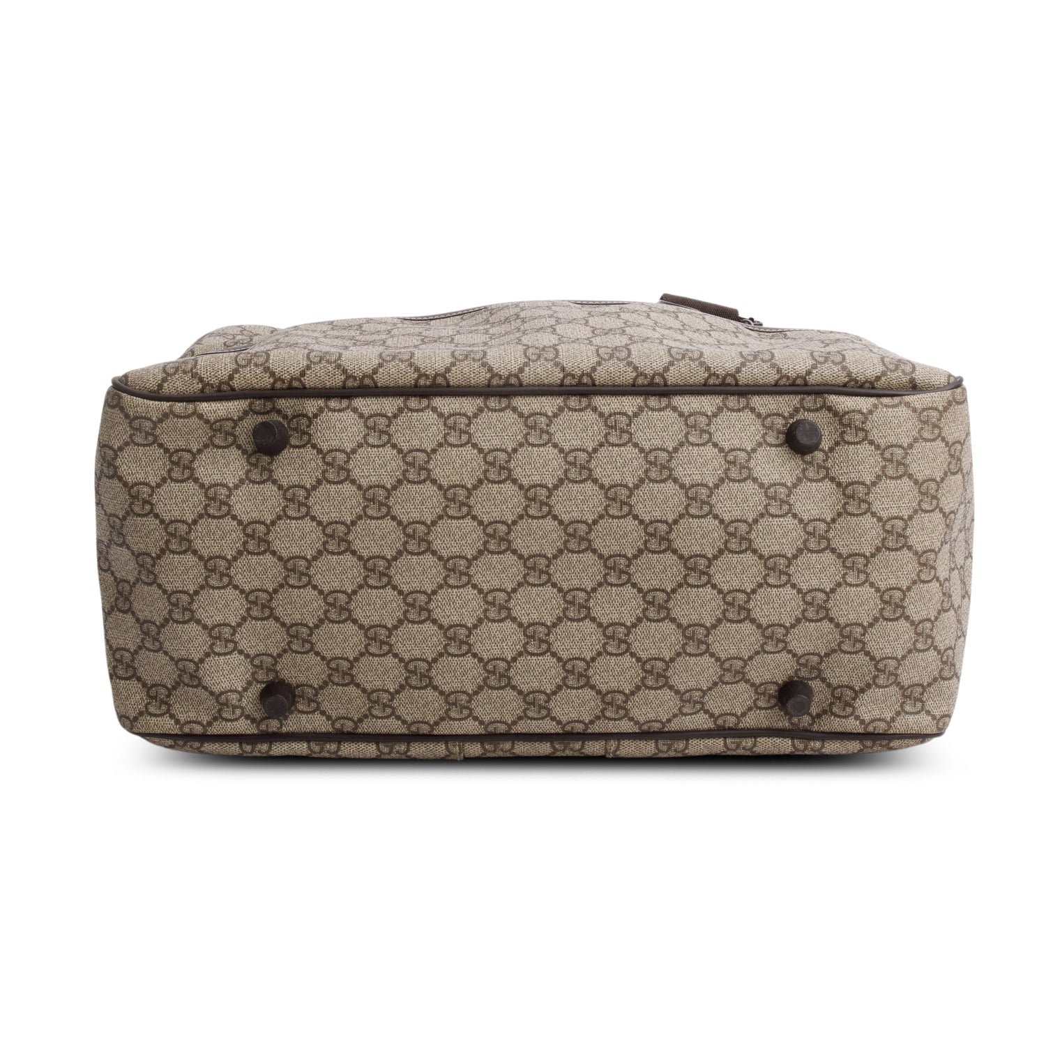 Gucci Brown GG Plus Monogram Interlocking G Briefcase w/ Strap