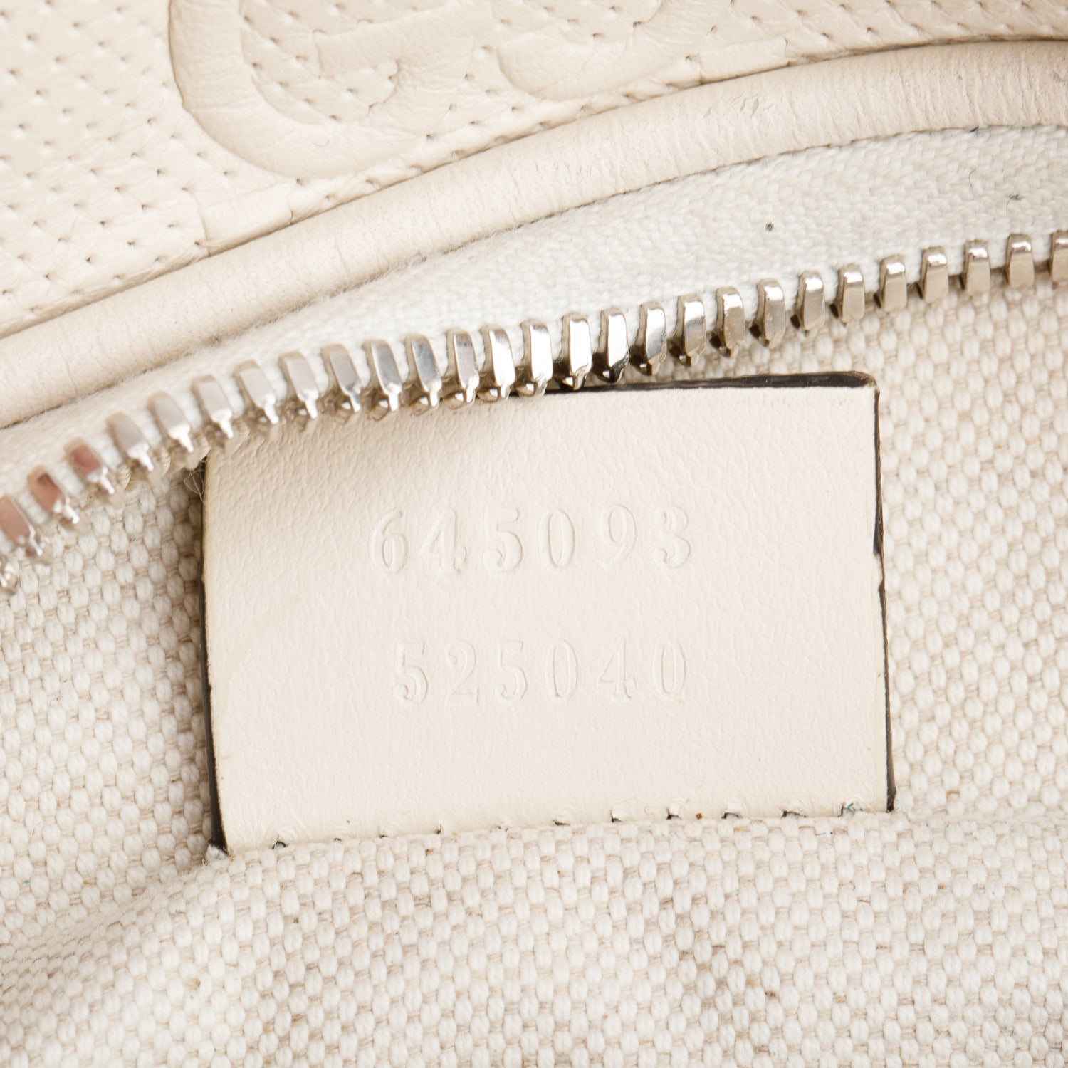 Gucci White Calfskin GG Tennis Embossed Belt Bag