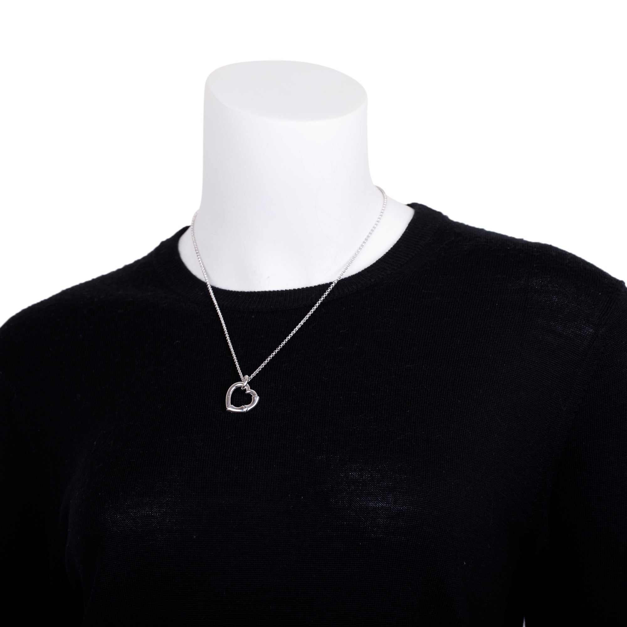 Gucci Bamboo Heart Pendant Necklace w/ Box