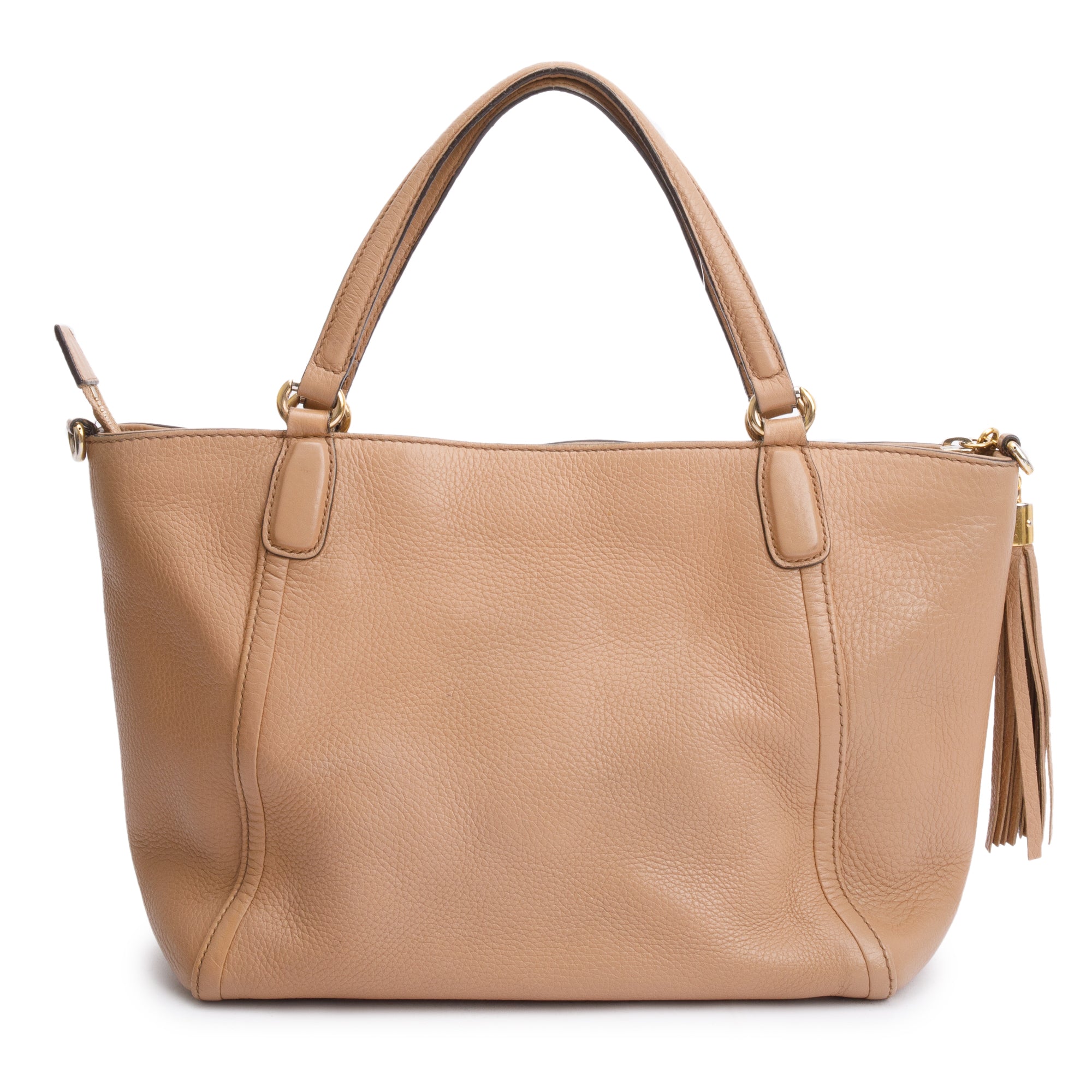 Gucci Beige Calfksin Leather Small Soho Cellarius Tote