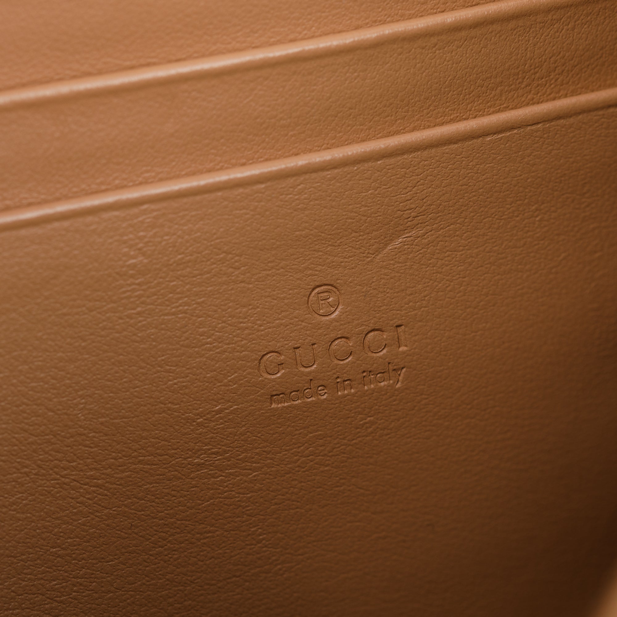 Gucci Beige Calfskin Leather GG Marmont Matelasse Mini Bag w/ Box