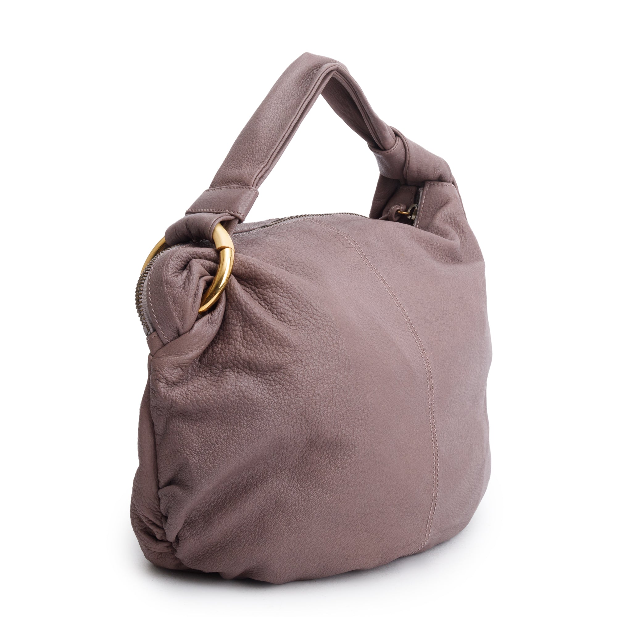 Gucci Beige Calfskin Leather Medium Jungle Bamboo Hobo