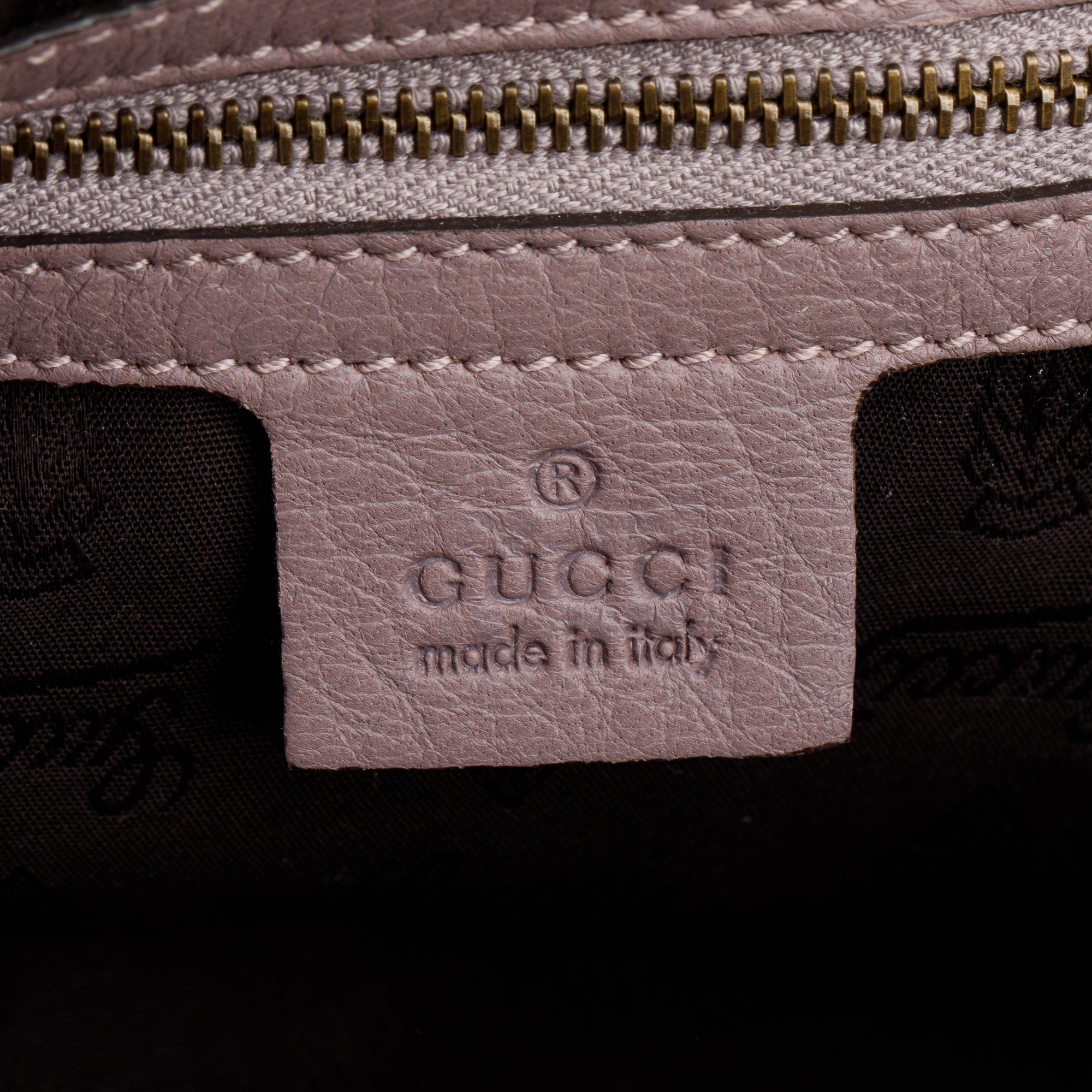 Gucci Beige Calfskin Leather Medium Jungle Bamboo Hobo