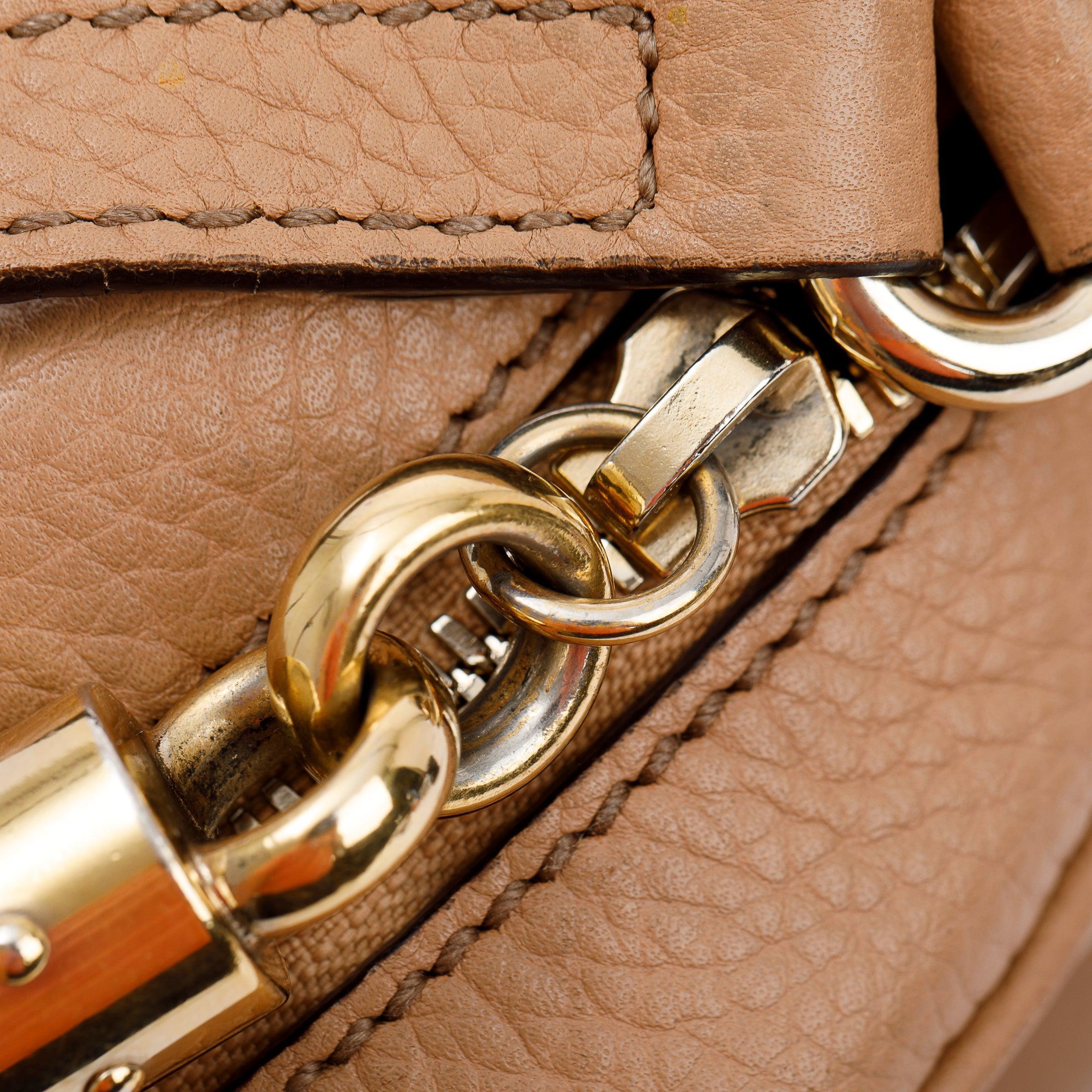 Gucci Beige Calfskin Leather Small Soho Disco Bag