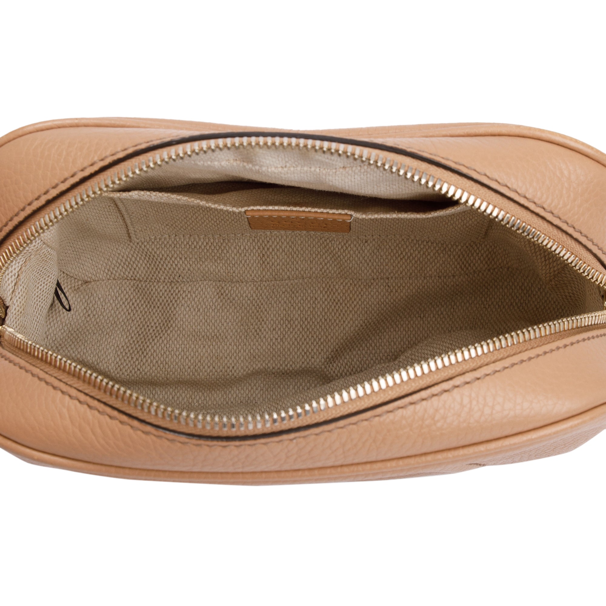 Gucci Beige Calfskin Leather Small Soho Disco Bag