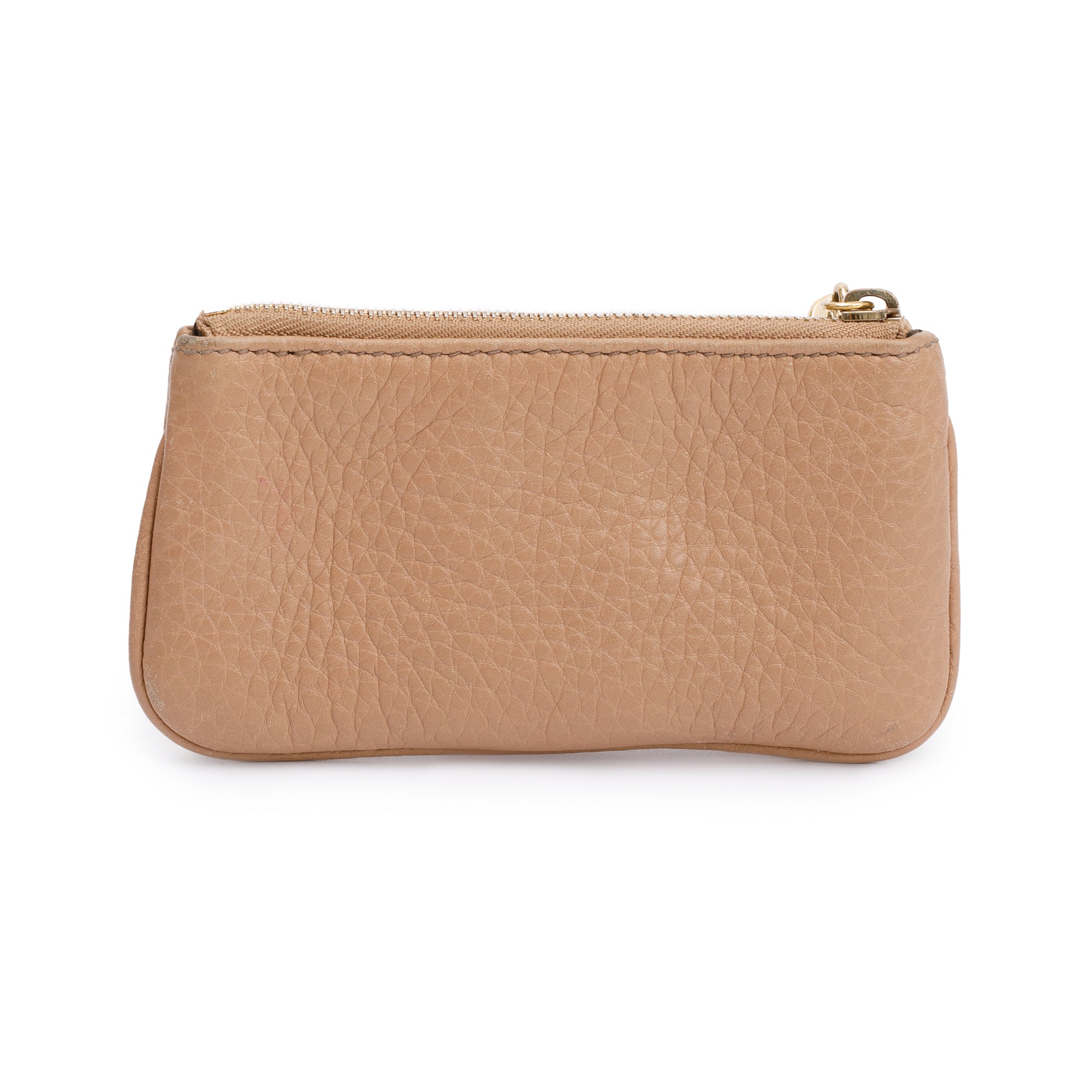 Gucci Beige Calsfskin Leather Soho Key Pouch