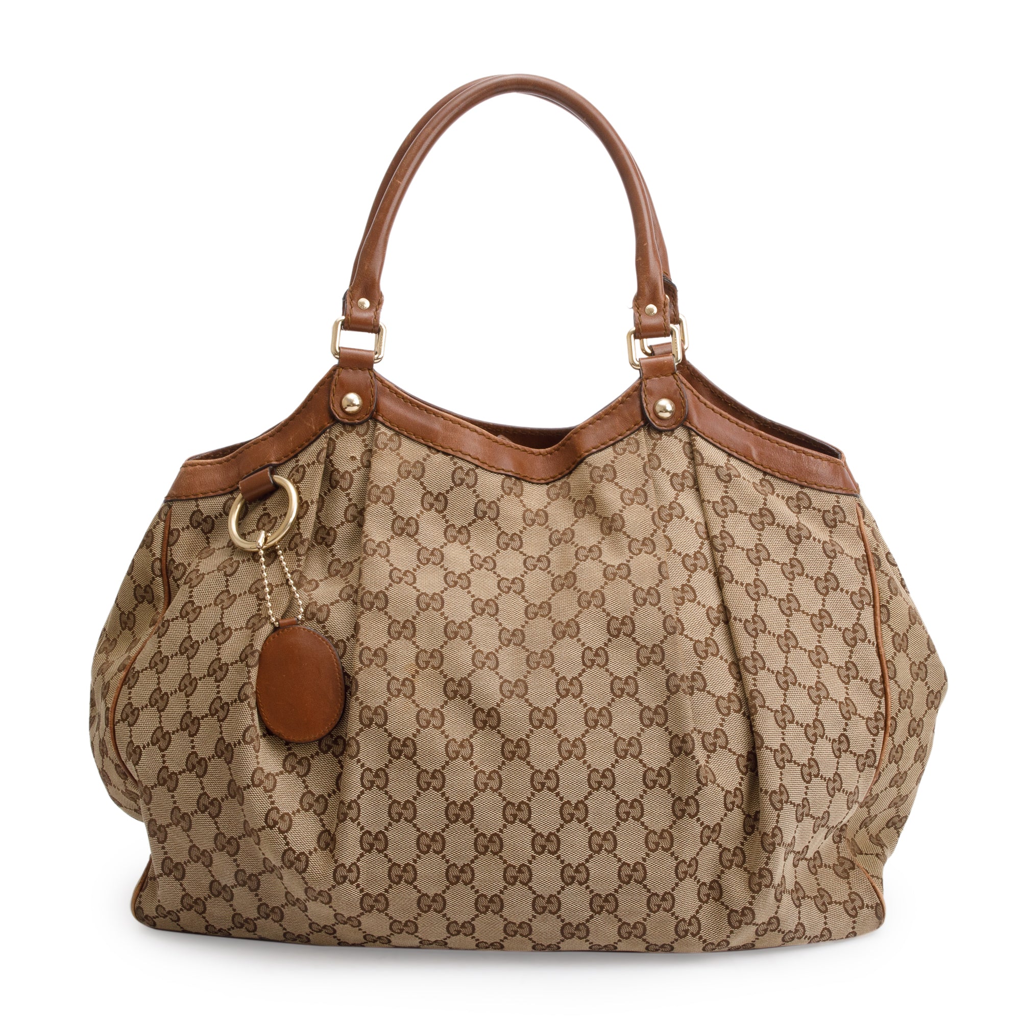 Gucci Beige GG Canvas Large Sukey Tote