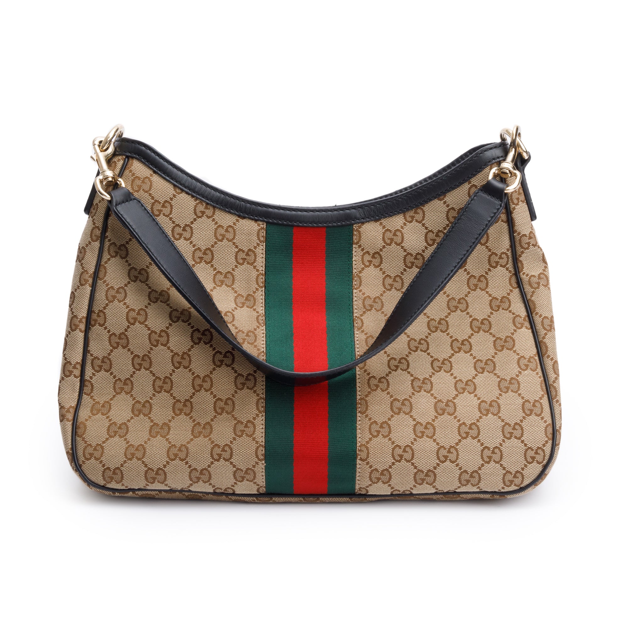 Gucci Beige GG Canvas Web Sherry Shoulder Bag – OLIVER'S
