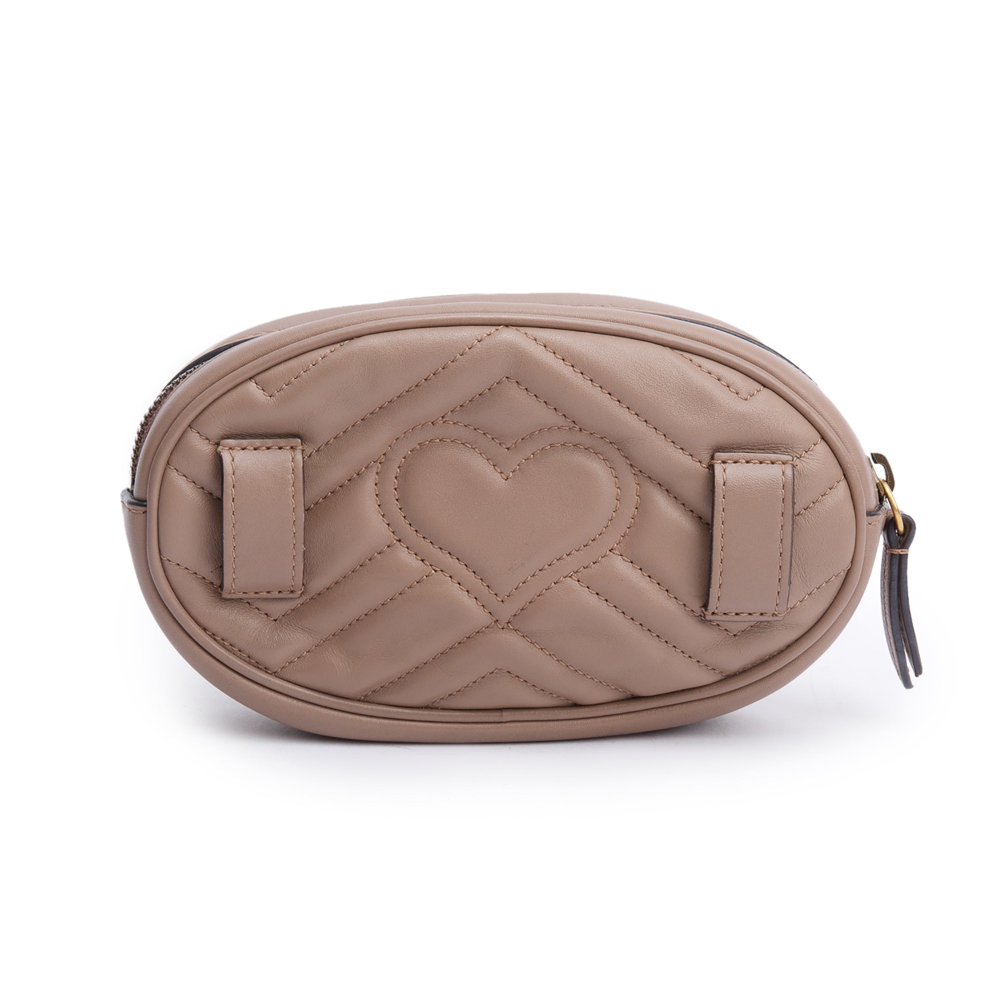 Gucci Beige GG Marmont Matelasse Leather Belt Bag, Size 85 34