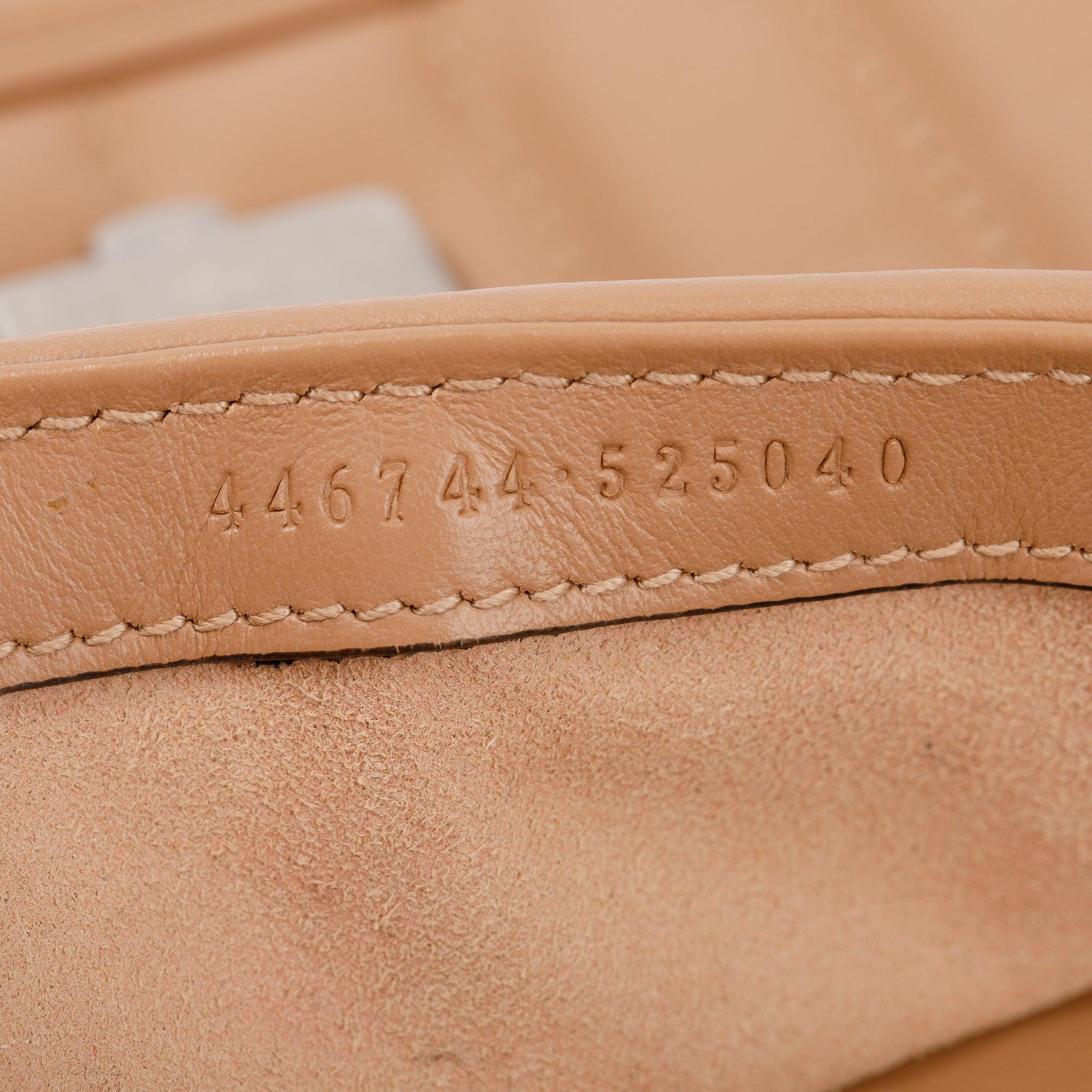 Gucci Beige GG Marmont Matelasse Leather Mini Shoulder Bag