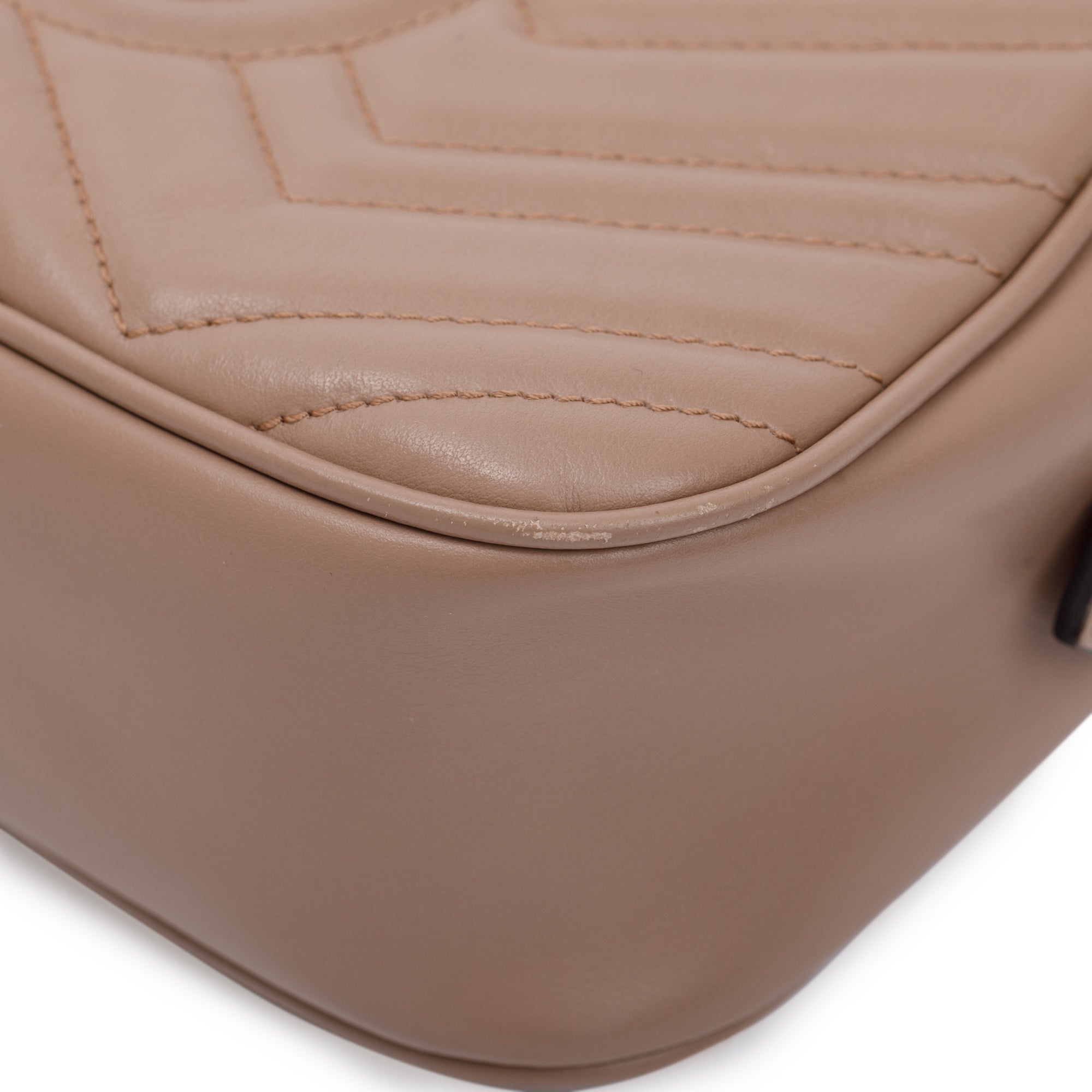 Gucci Beige GG Marmont Matelasse Leather Small Shoulder Bag