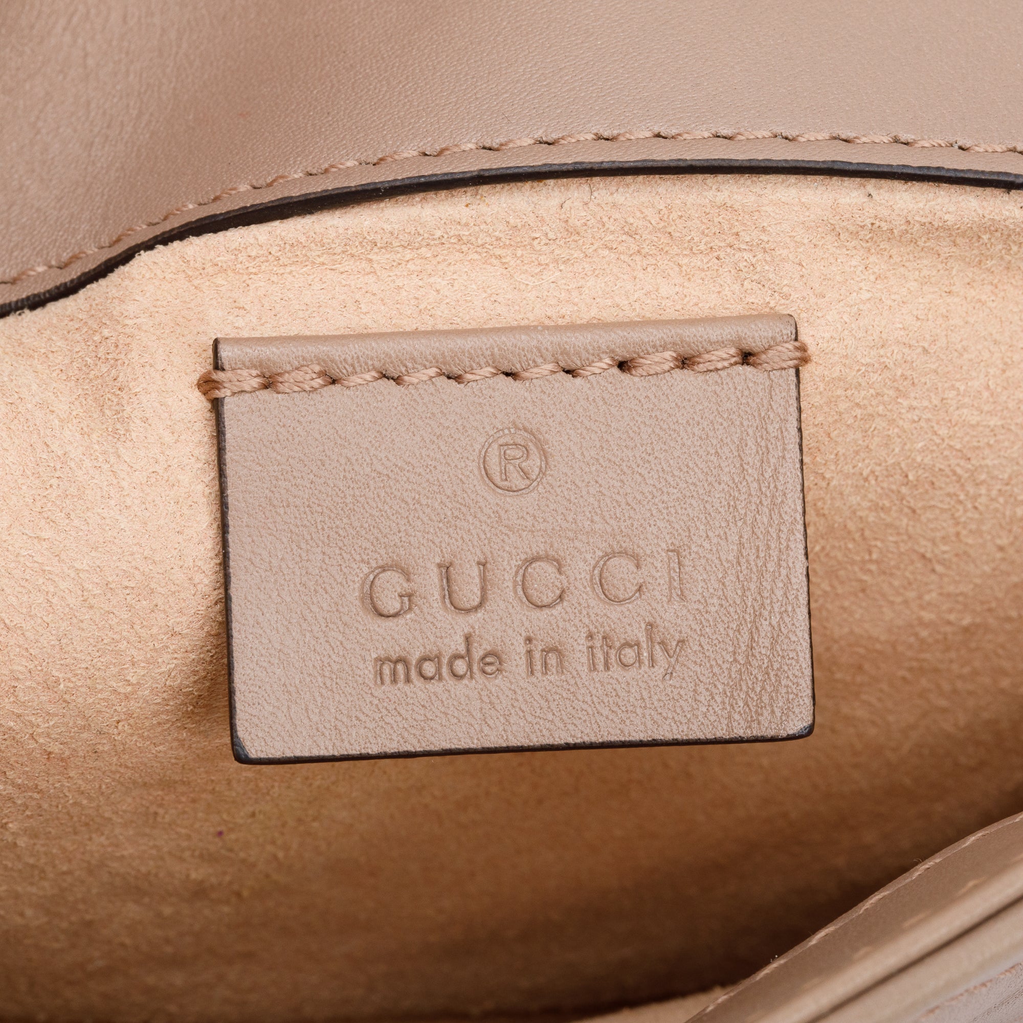 Gucci Beige GG Marmont Matelasse Leather Super Mini Bag