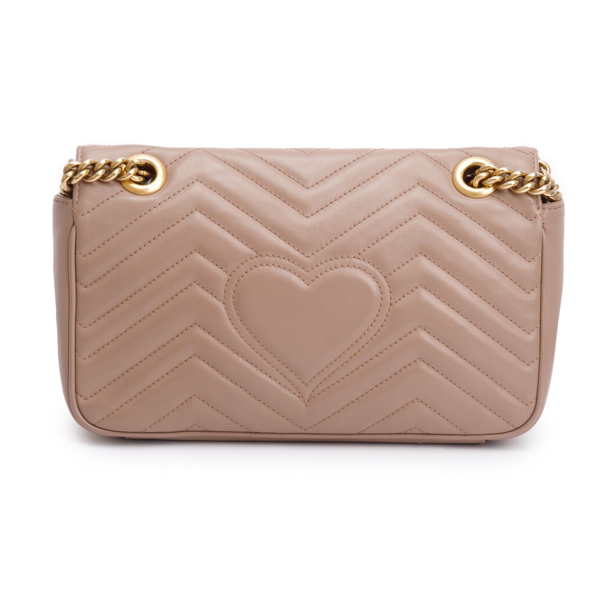 Gucci Beige GG Marmont Matelasse Small Shoulder Bag
