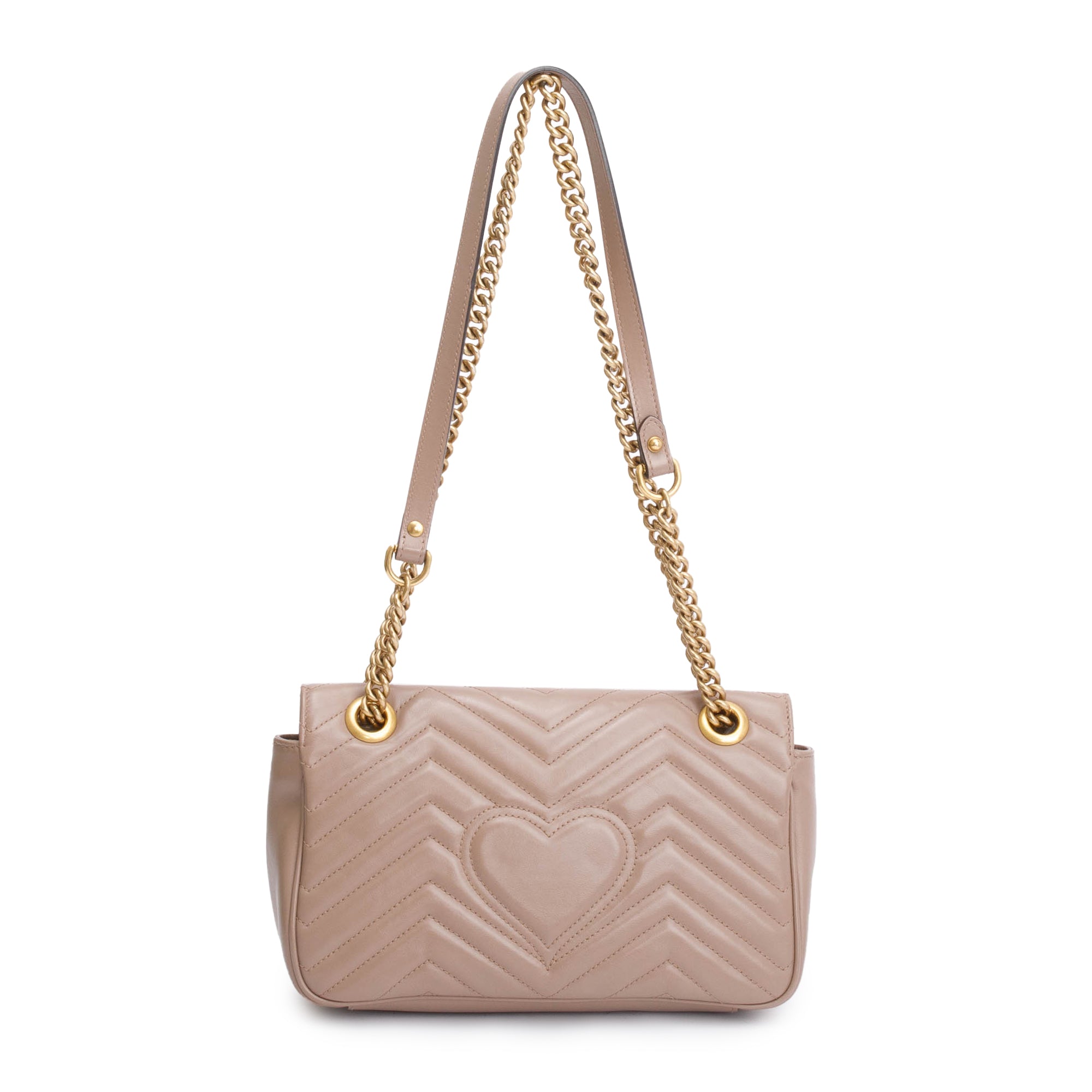 Gucci Beige GG Marmont Matelasse Small Shoulder Bag
