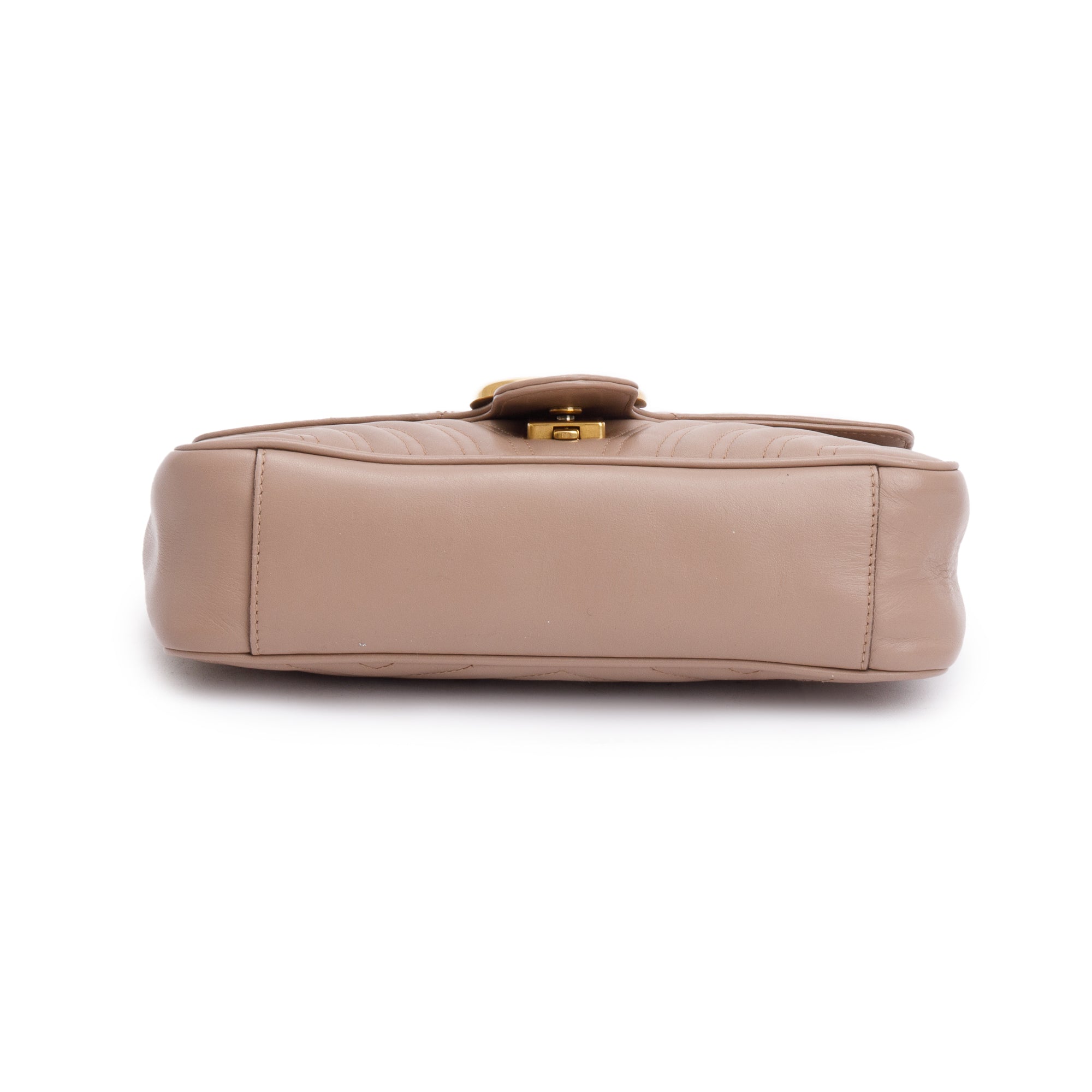 Gucci Beige GG Marmont Matelasse Small Shoulder Bag